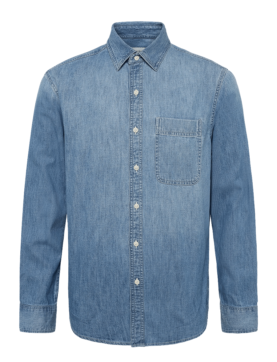 American Eagle - CF CSC DENIM SHIRT - denimskjorter - light wash - 0