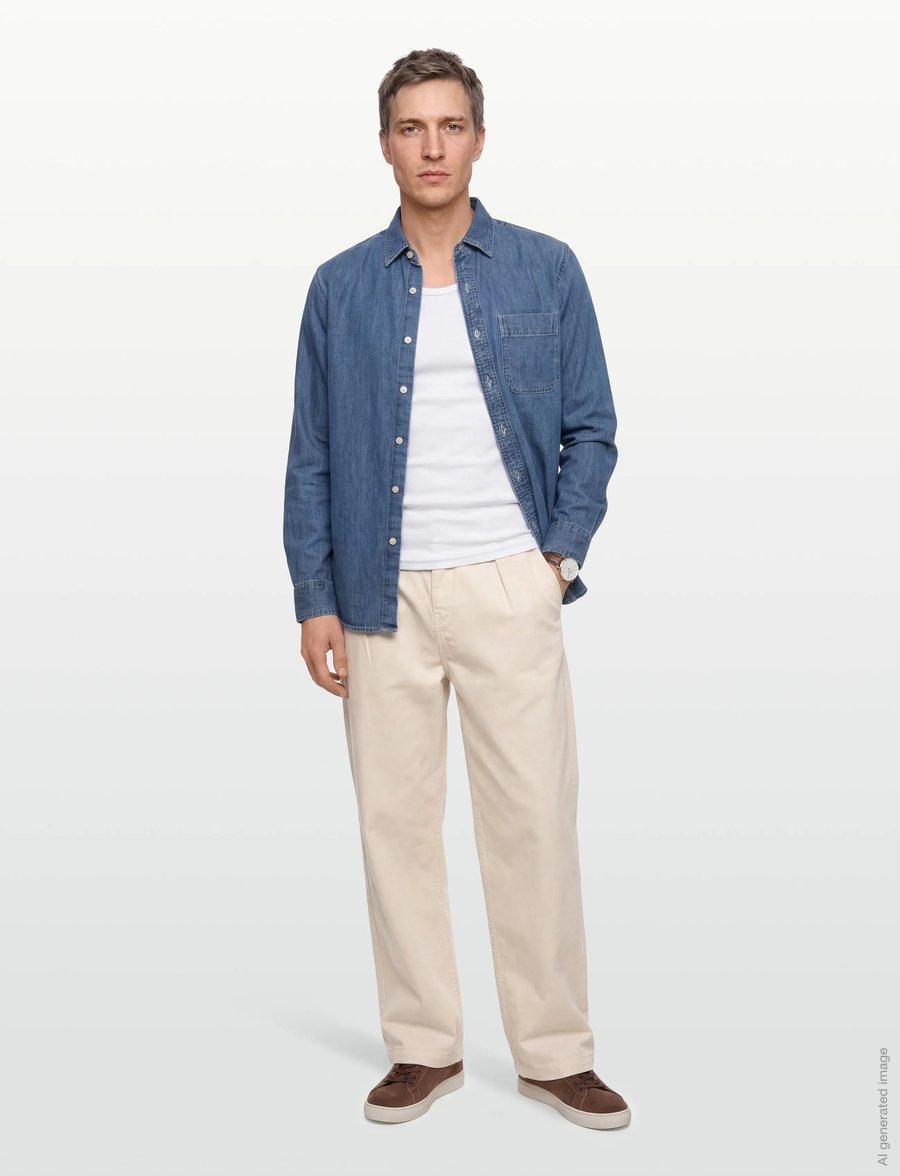American Eagle - CF CSC DENIM SHIRT - denimskjorter - medium wash - 0