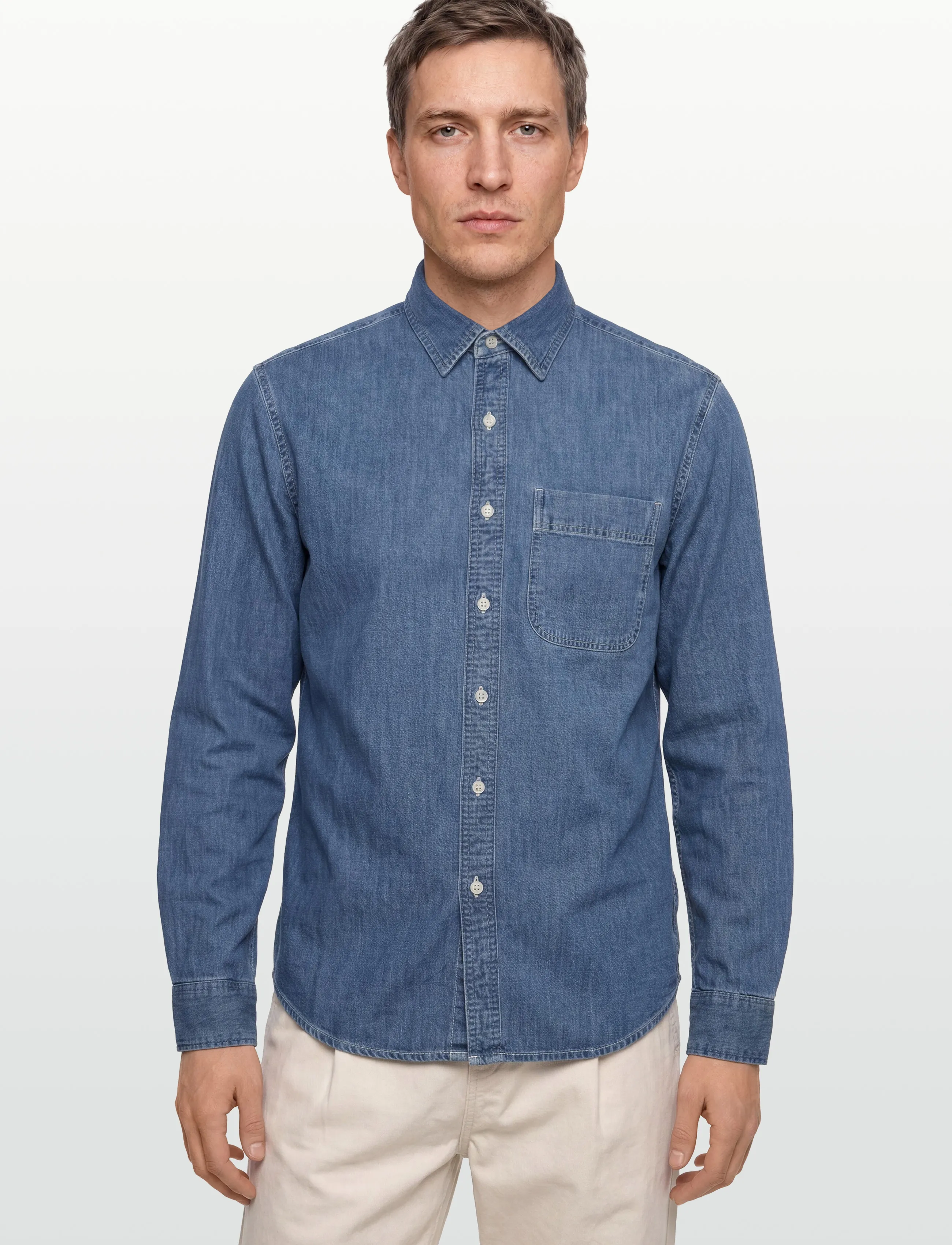 American Eagle - CF CSC DENIM SHIRT - denimskjorter - medium wash - 3