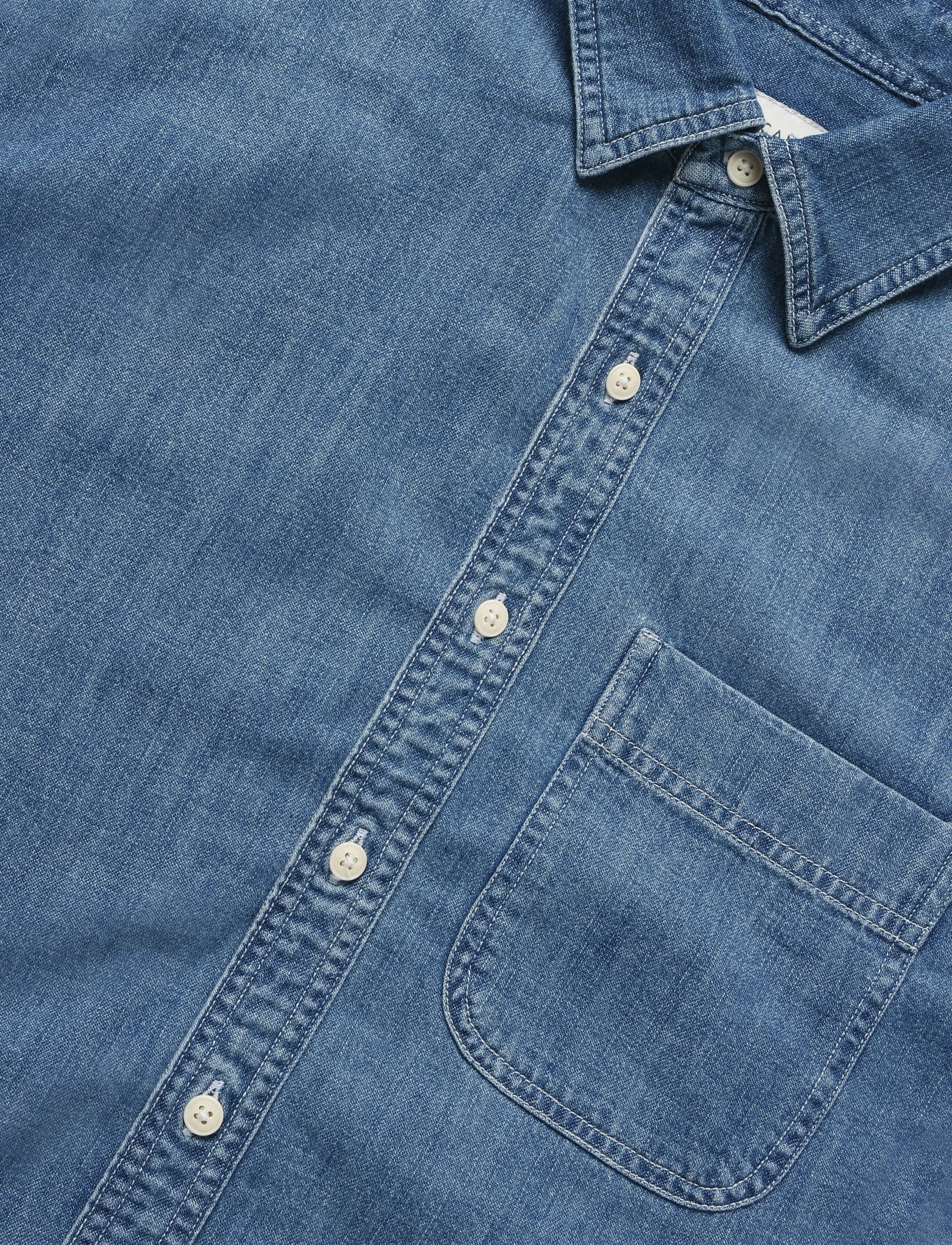 American Eagle - CF CSC DENIM SHIRT - medium wash - 2