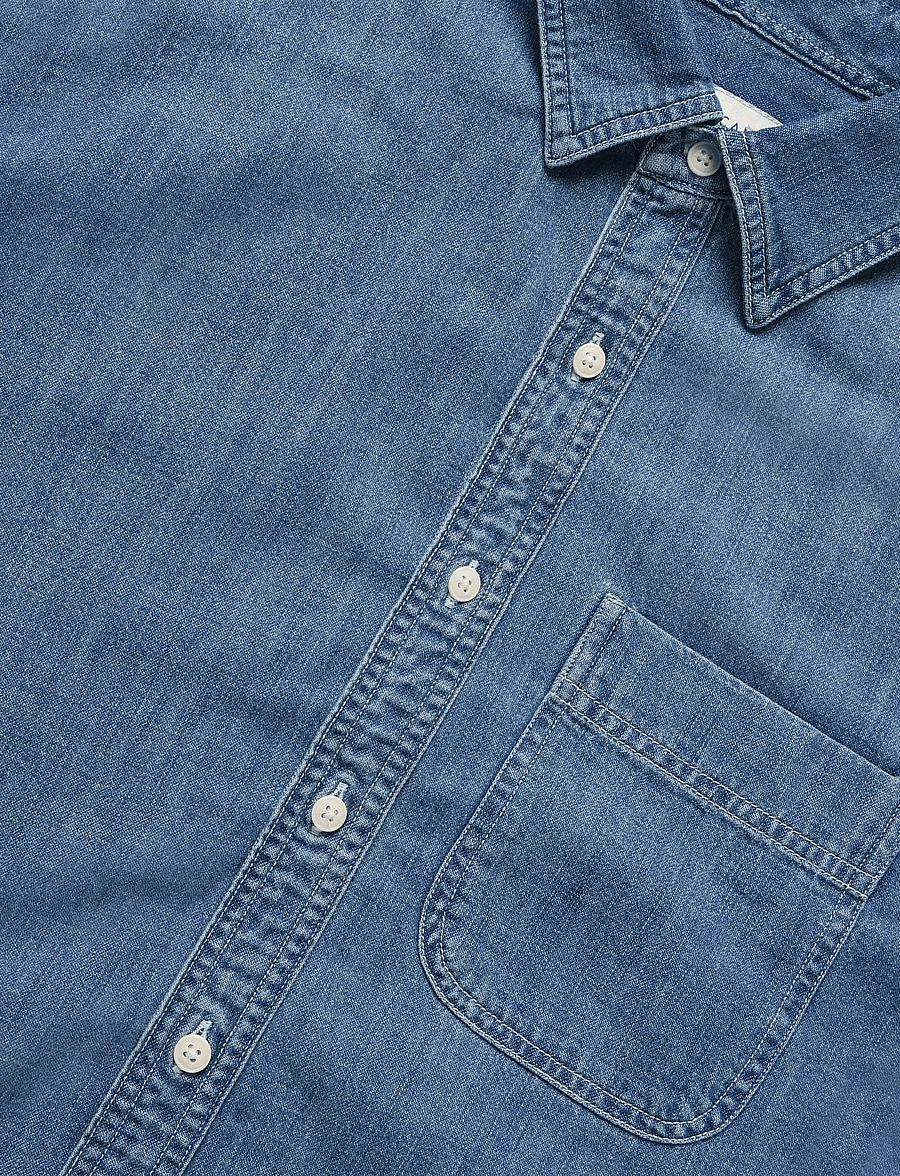 American Eagle - CF CSC DENIM SHIRT - denimskjorter - medium wash - 5