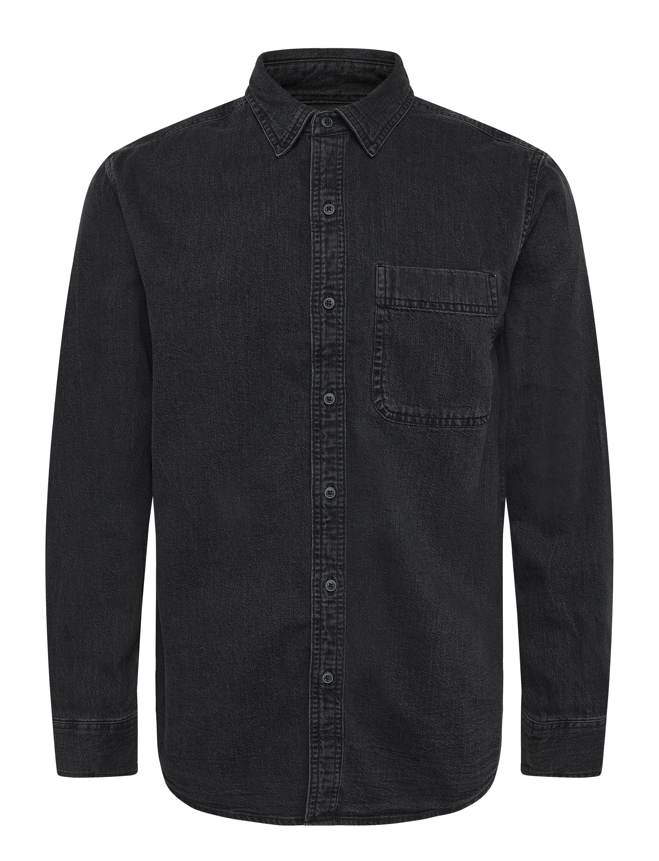 American Eagle 2390 CF CSC BLACK DENIM SHIRT - Shirts - 1 YEAR BLACK WASH / black