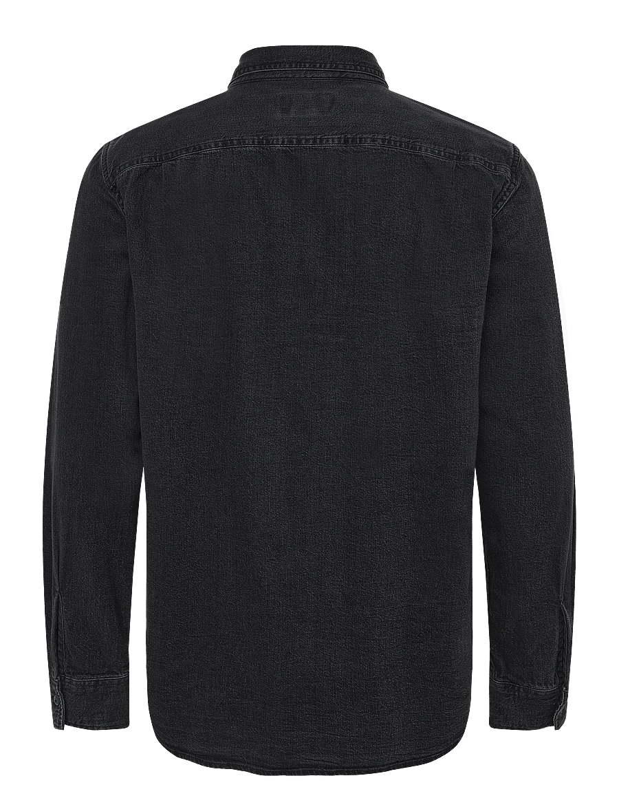 American Eagle - 2390 CF CSC BLACK DENIM SHIRT - jeansskjortor - 1 year black wash - 1