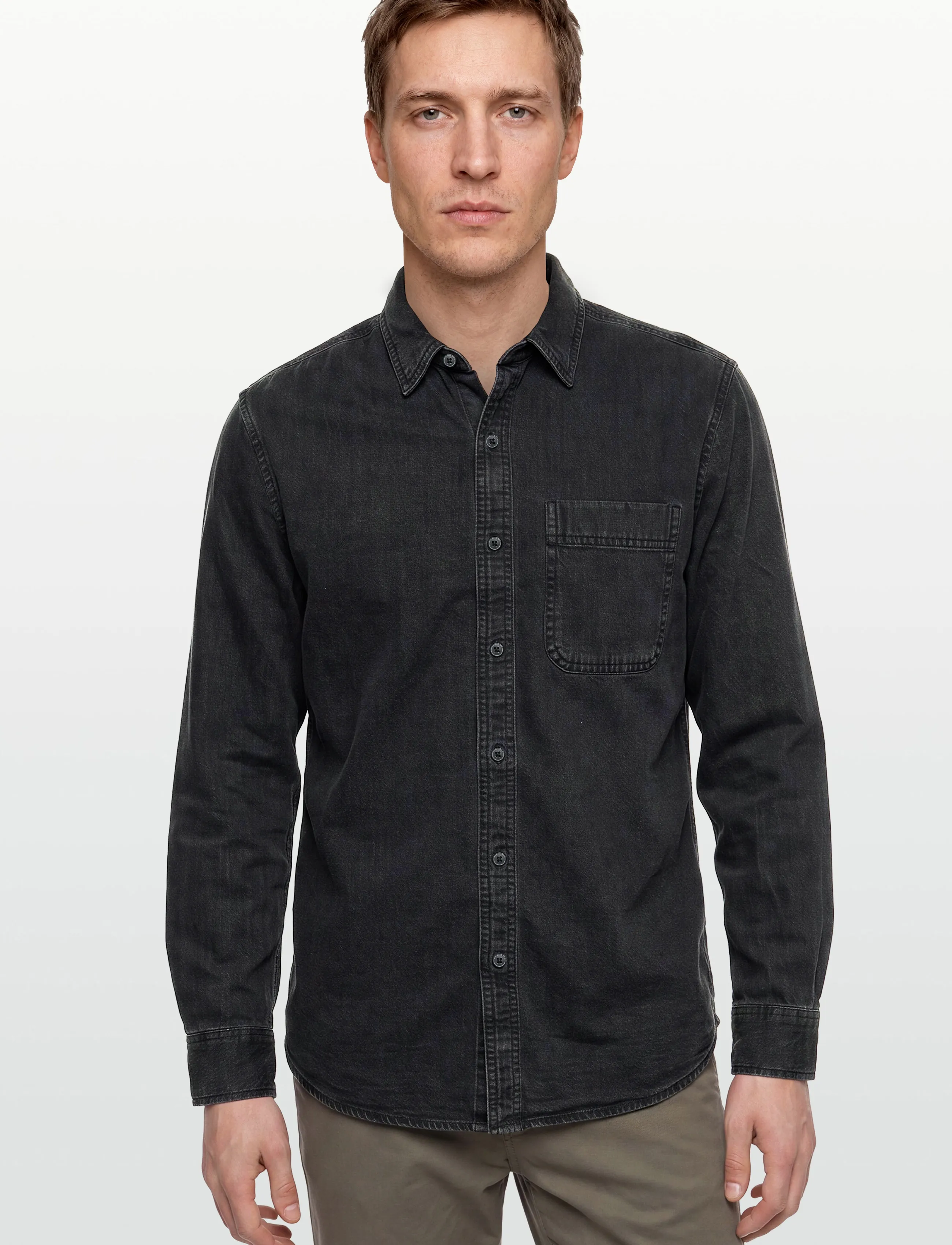 American Eagle - 2390 CF CSC BLACK DENIM SHIRT - teksasärgid - 1 year black wash - 3