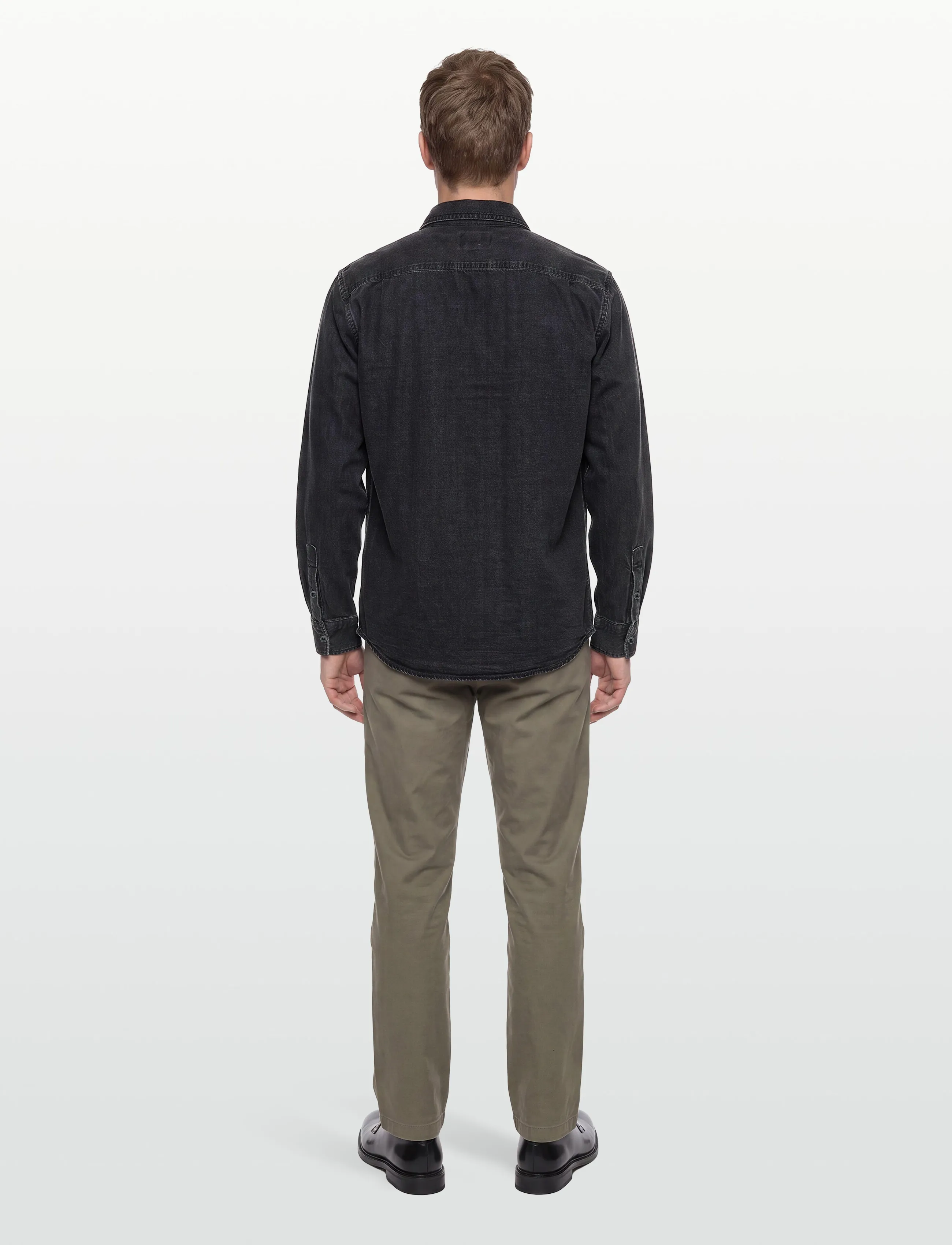 American Eagle - 2390 CF CSC BLACK DENIM SHIRT - teksasärgid - 1 year black wash - 4