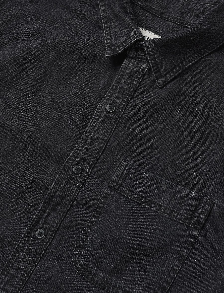 American Eagle - 2390 CF CSC BLACK DENIM SHIRT - jeansskjortor - 1 year black wash - 2