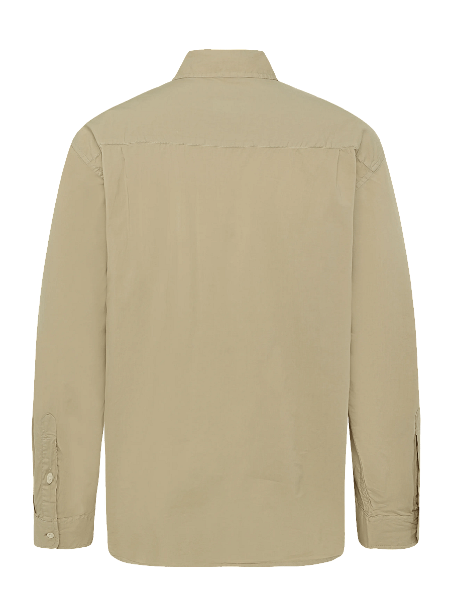 American Eagle - FADED KHAKI OVERSIZED CSC GARMENT DYE POPLIN SHIRT - casual skjortor - dune khaki - 1
