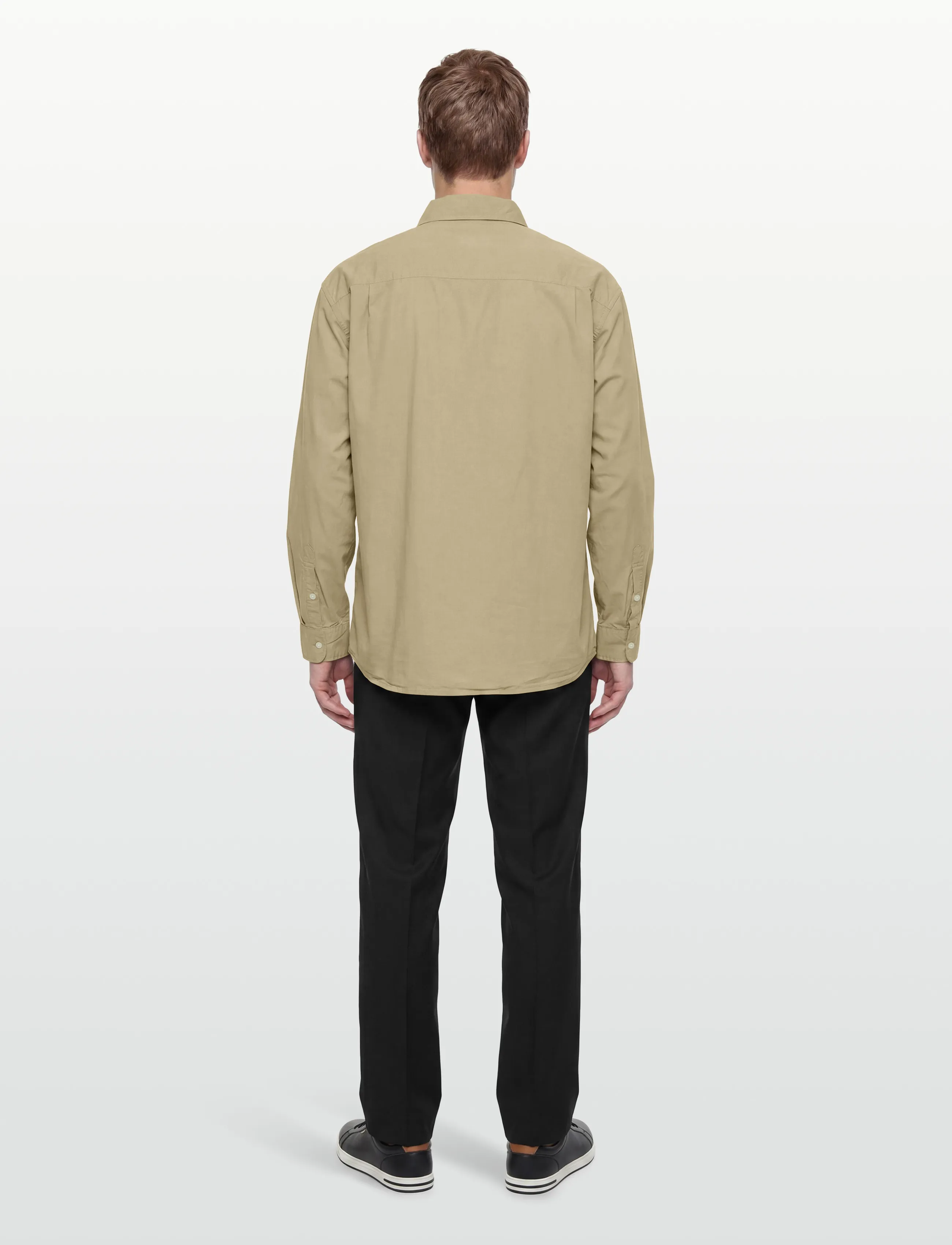 American Eagle - FADED KHAKI OVERSIZED CSC GARMENT DYE POPLIN SHIRT - casual shirts - dune khaki - 4