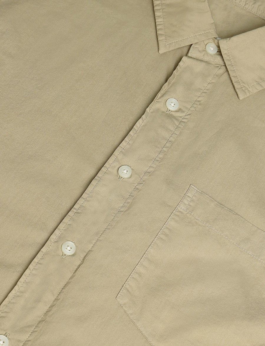 American Eagle - FADED KHAKI OVERSIZED CSC GARMENT DYE POPLIN SHIRT - casual skjortor - dune khaki - 2