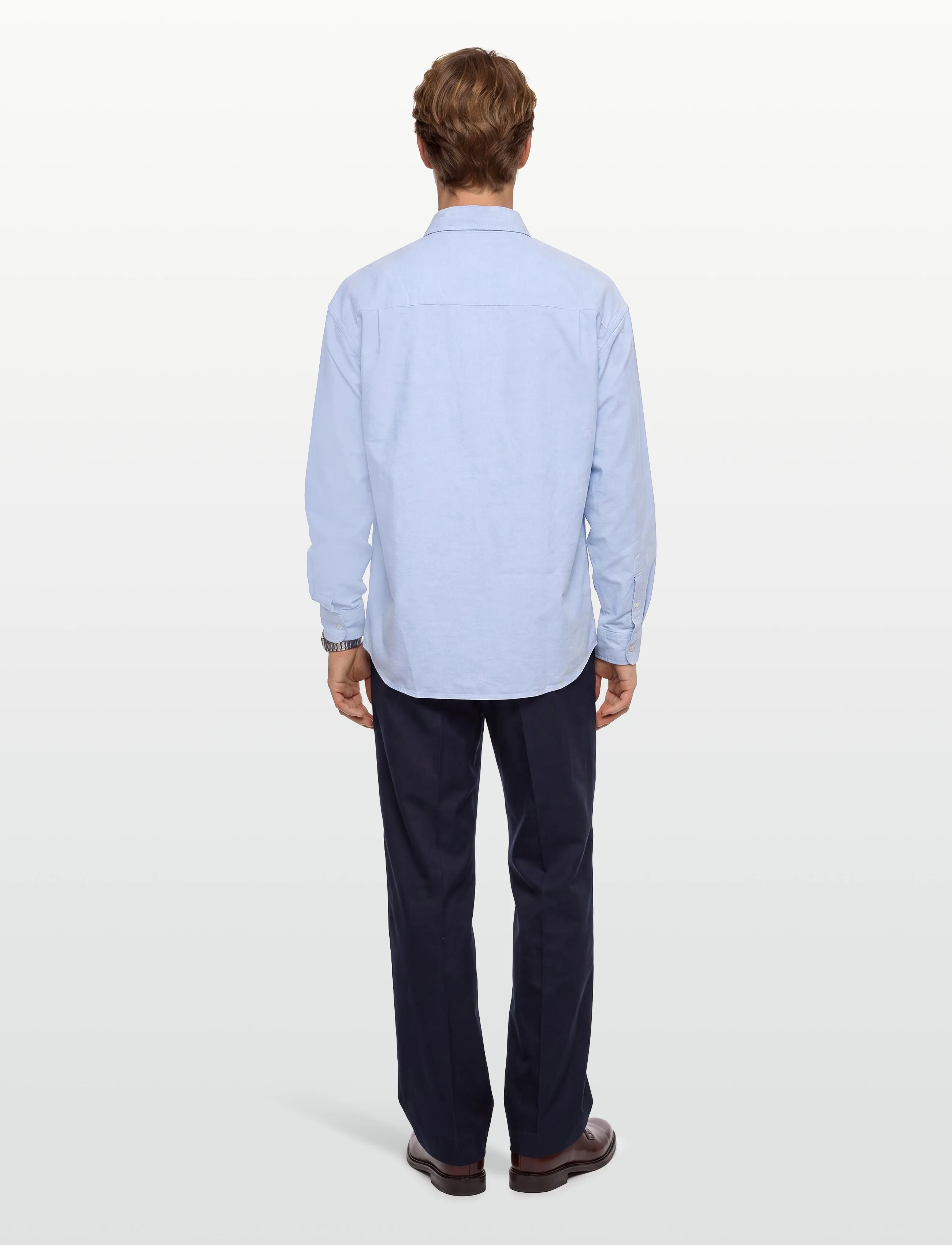 American Eagle - PERFECT BLUE OVERSIZED CSC YD OXFORD SHIRT - oxford shirts - ice blue - 4