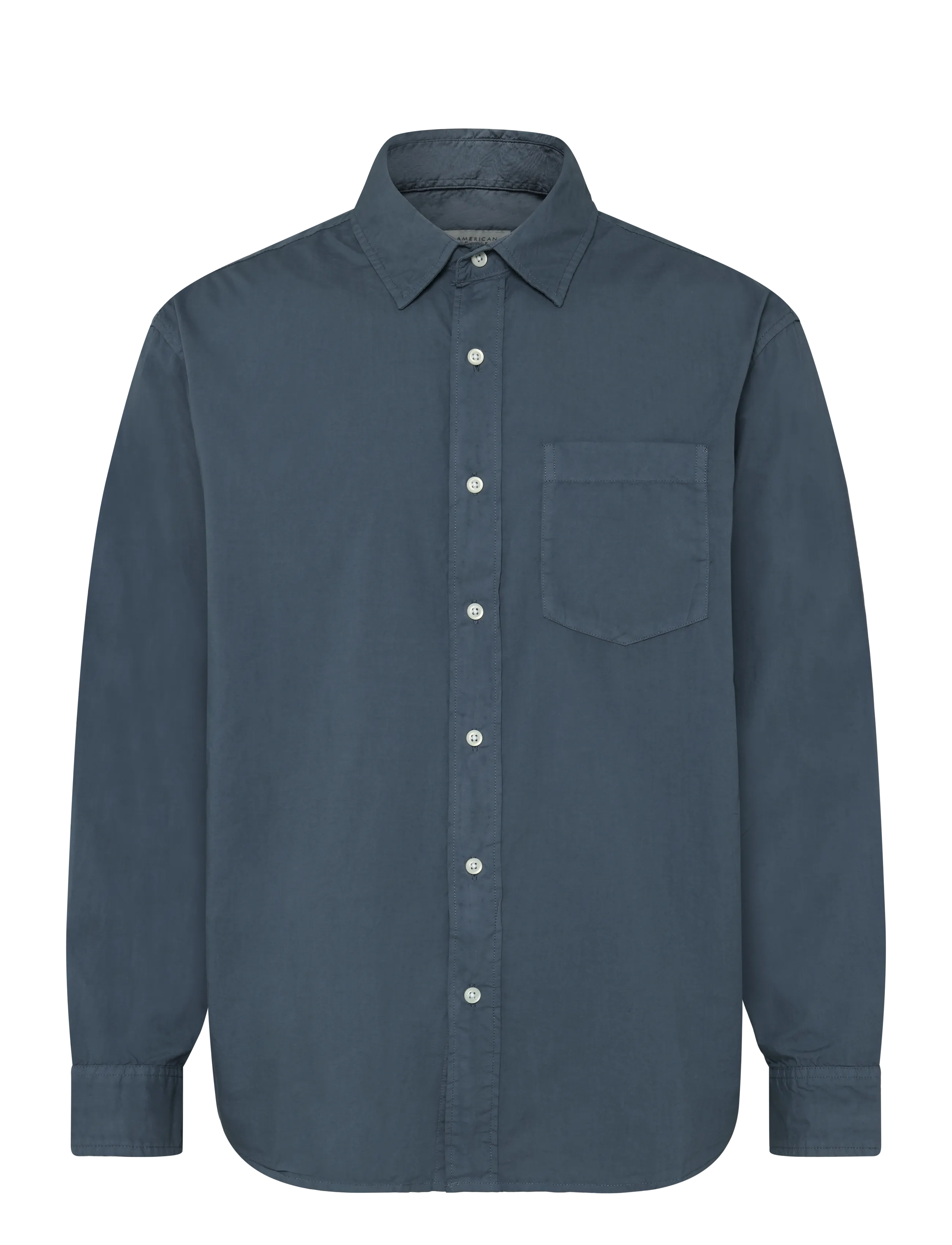 American Eagle - POSTAL NAVY OVERSIZED CSC GARMENT DYE POPLIN SHIRT - rich navy - 1