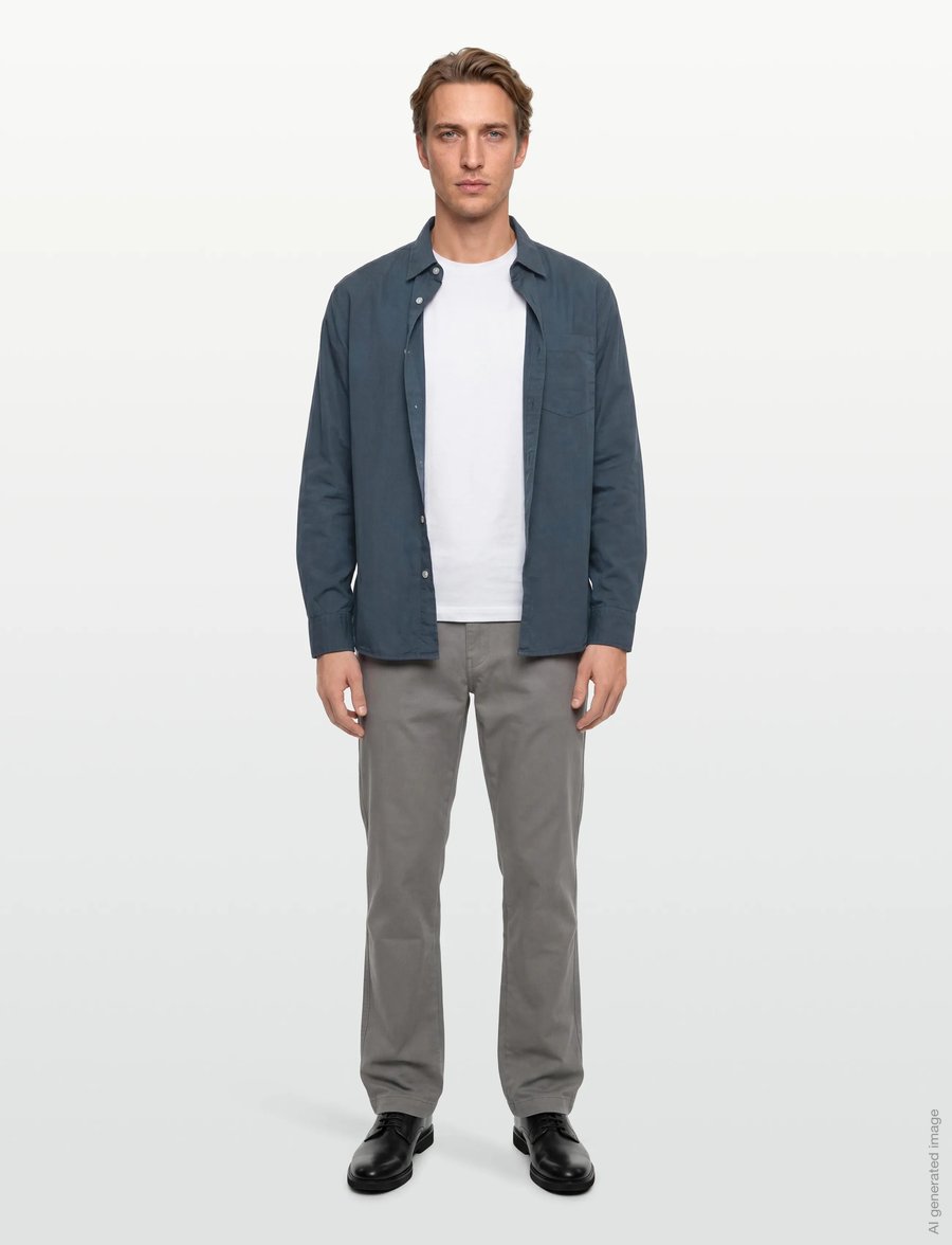 American Eagle - POSTAL NAVY OVERSIZED CSC GARMENT DYE POPLIN SHIRT - freizeithemden - rich navy - 0