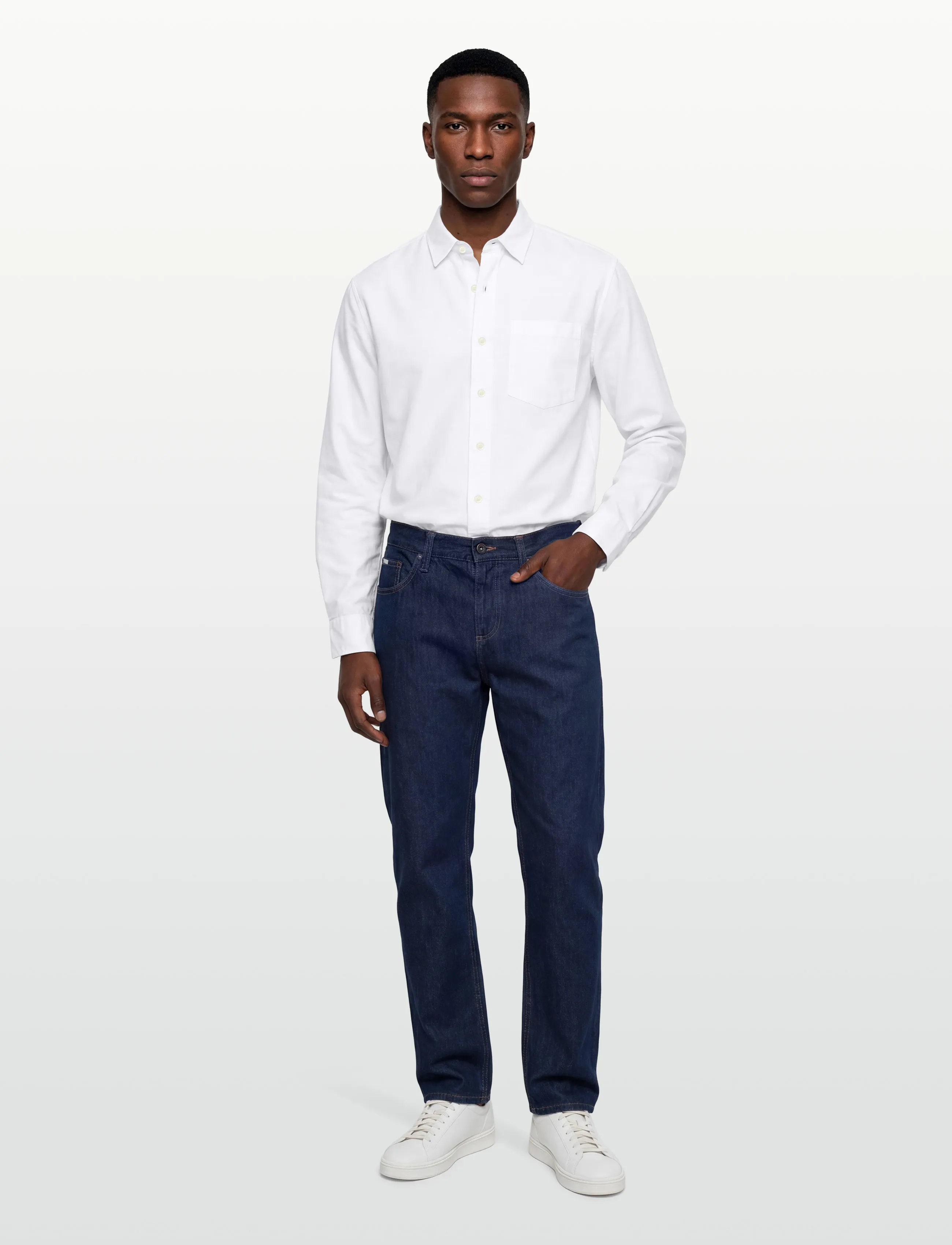 American Eagle White Oversized Csc Yd Oxford Shirt, XXL, Shirts, Weiß - Casual Männerswear