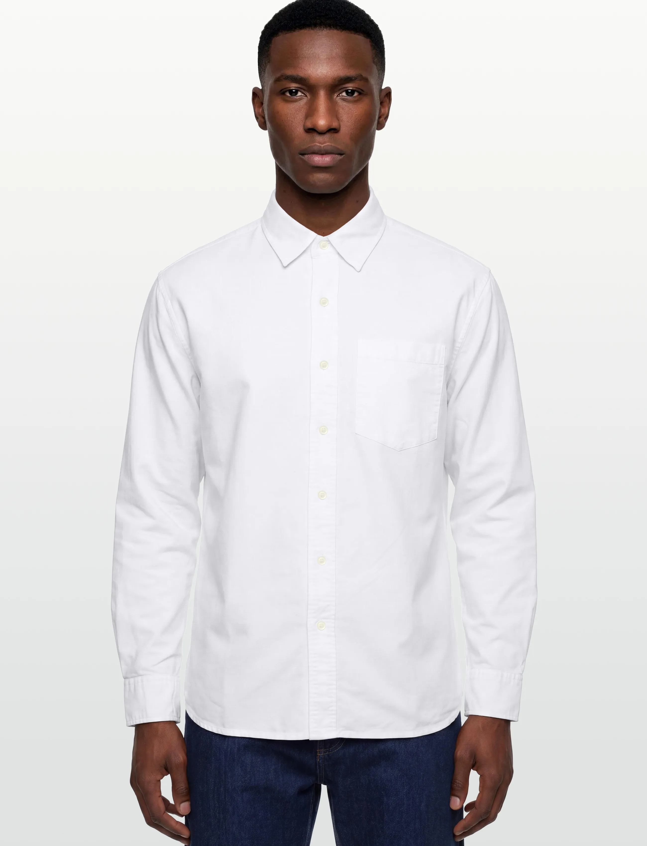 American Eagle - WHITE OVERSIZED CSC YD OXFORD SHIRT - oxfordi särgid - white - 3