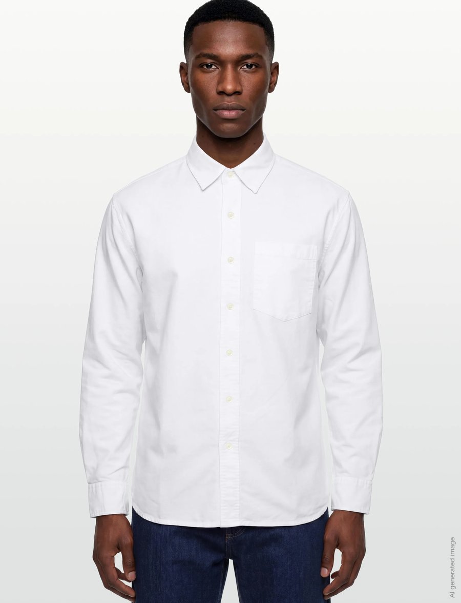 American Eagle - WHITE OVERSIZED CSC YD OXFORD SHIRT - oxfordi särgid - white - 3