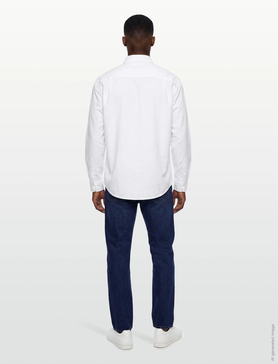 American Eagle - WHITE OVERSIZED CSC YD OXFORD SHIRT - oxfordi särgid - white - 4