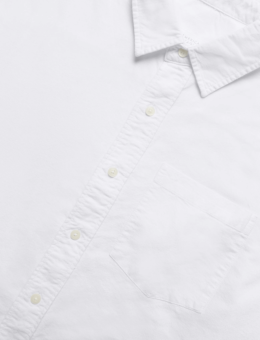 American Eagle - WHITE OVERSIZED CSC YD OXFORD SHIRT - oxfordi särgid - white - 5