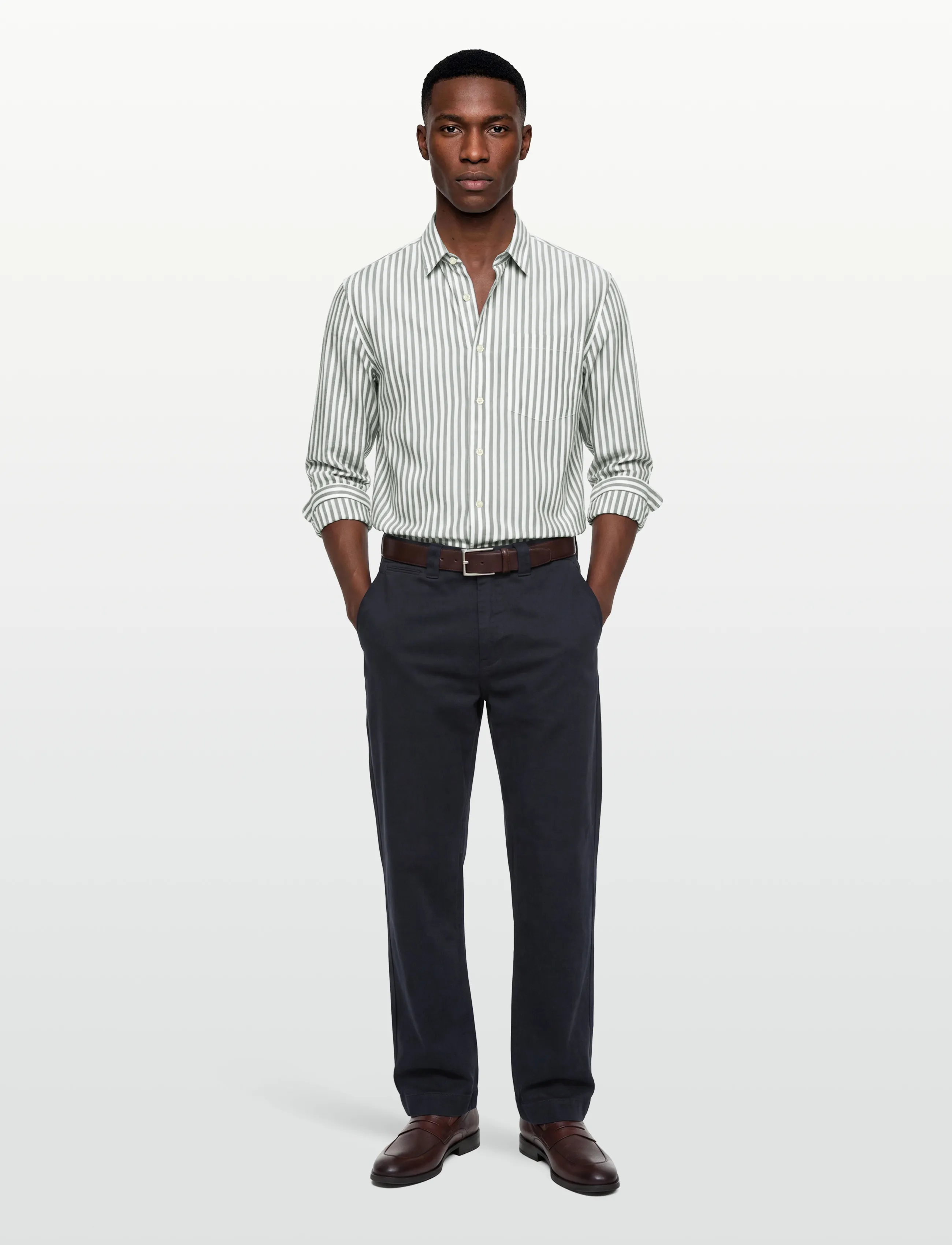American Eagle OVERSIZED CSC POPLIN SHIRT - Chemises à motifs - EARTHY VIBES / khaki/green