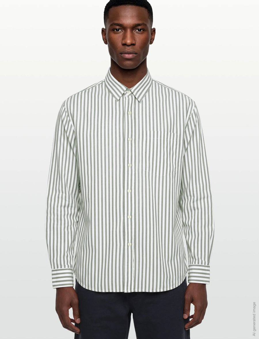 American Eagle - OVERSIZED CSC POPLIN SHIRT - randiga skjortor - earthy vibes - 3