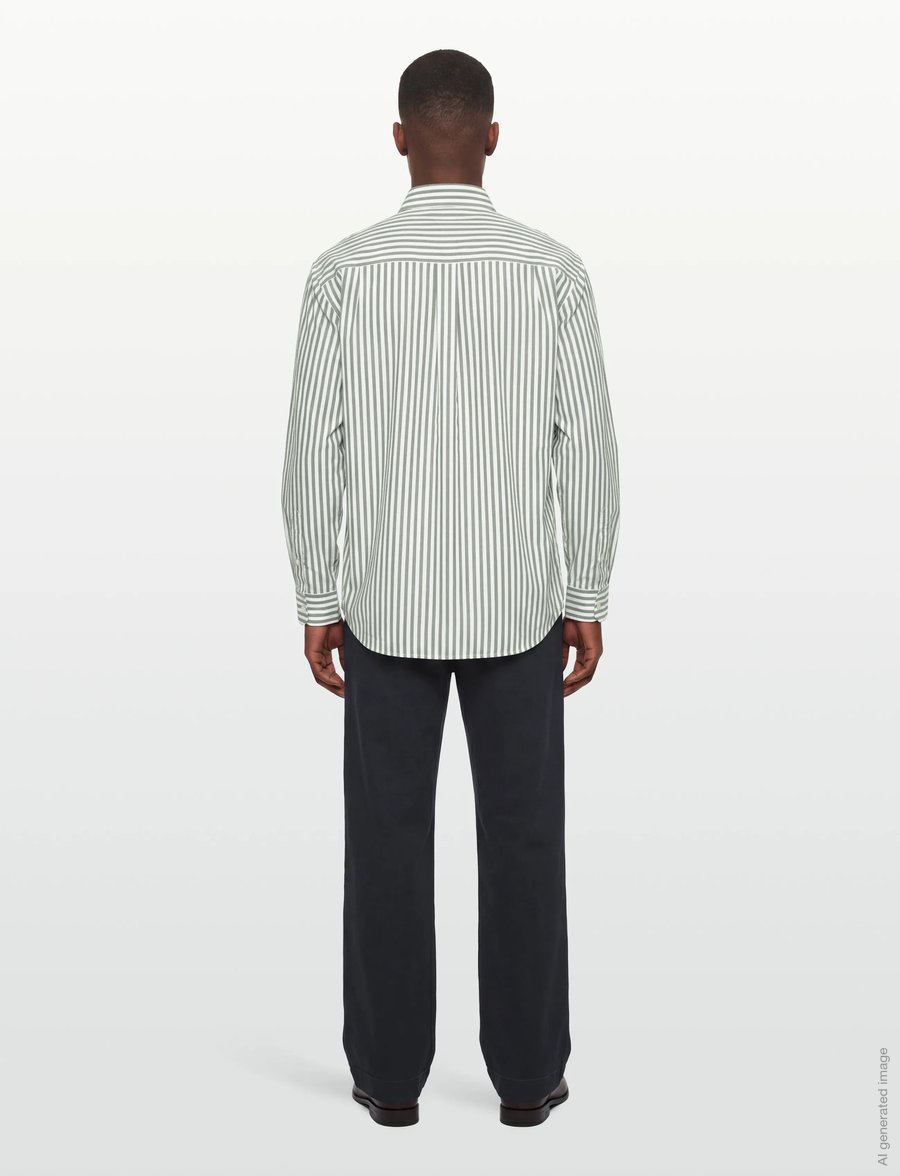 American Eagle - OVERSIZED CSC POPLIN SHIRT - randiga skjortor - earthy vibes - 4