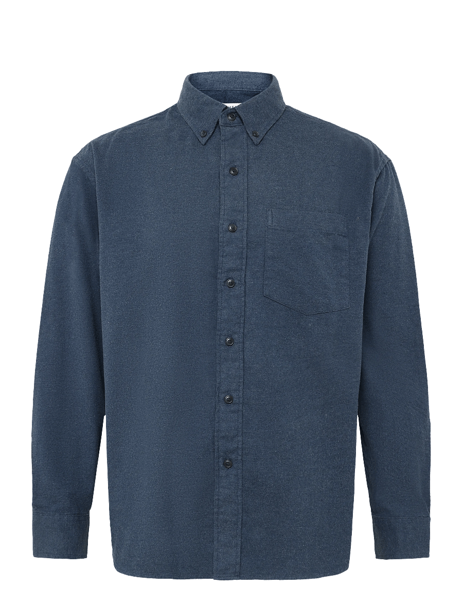 American Eagle - INDIGO BLOSSOM OVERSIZED BD BIRCH FLANNEL SHIRT - flannel-skjorter - navy - 0