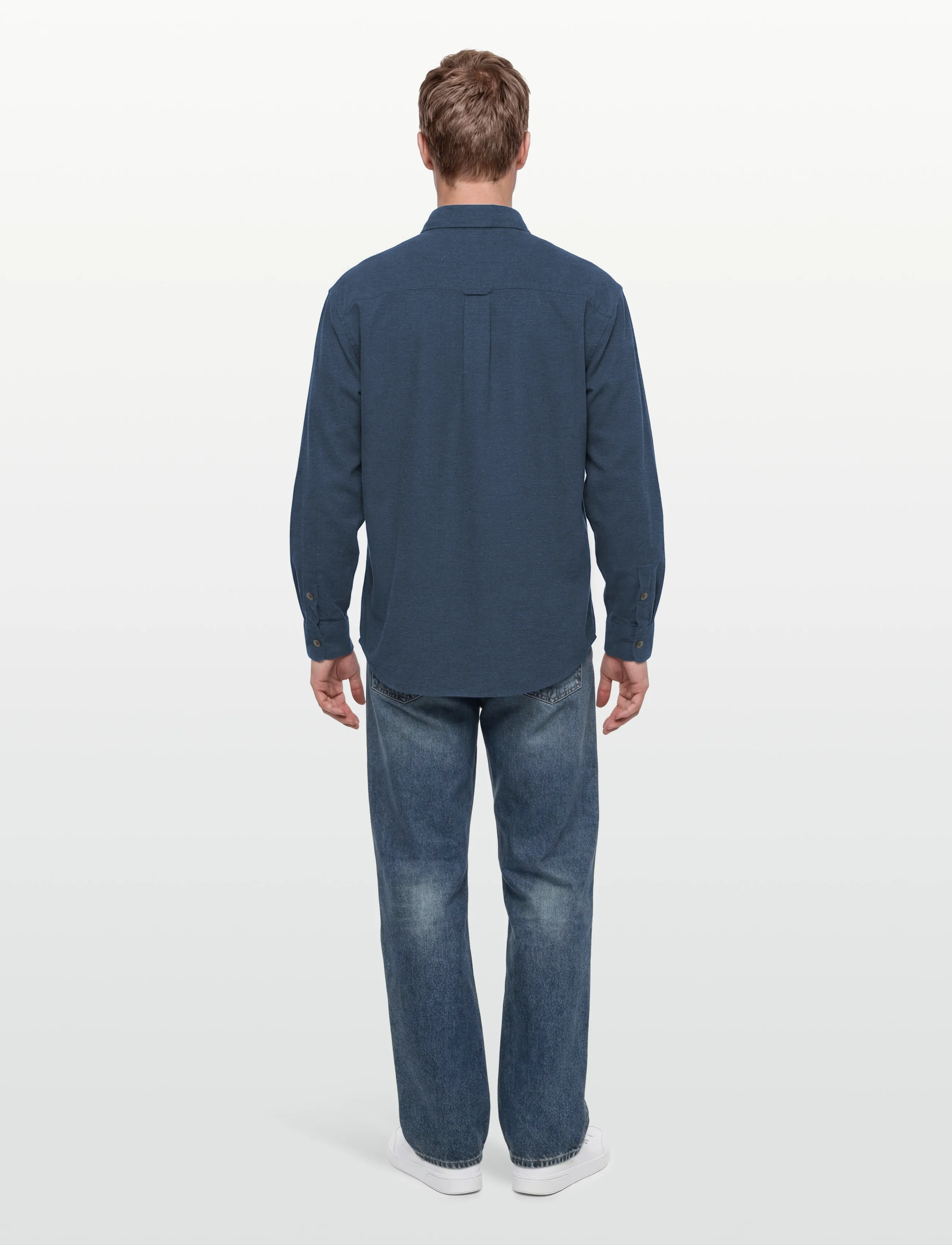 American Eagle - INDIGO BLOSSOM OVERSIZED BD BIRCH FLANNEL SHIRT - flanell-hemden - navy - 4