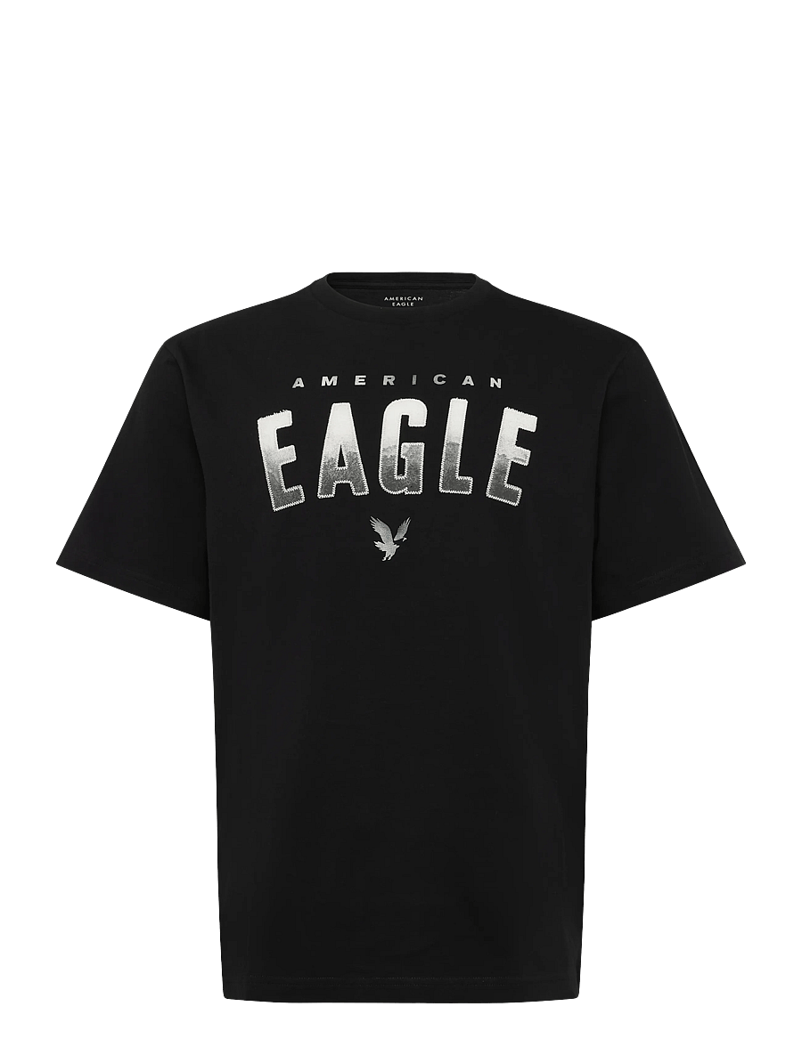 American Eagle - G SS INTL ELEVATED SET IN TEE- PC DYE + SERIOUSLY SOFT WASH - lühikeste varrukatega t-särgid - black - 0