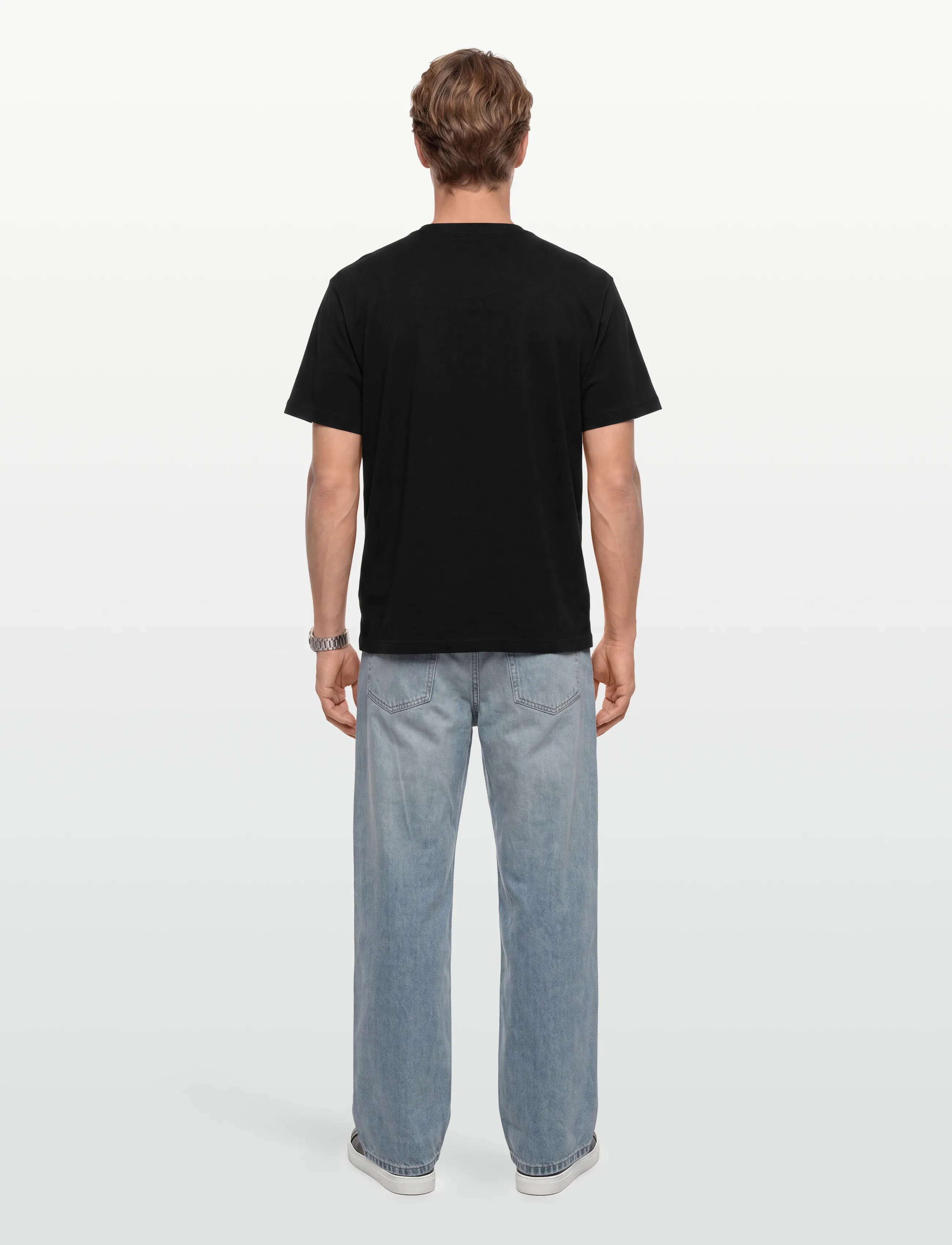 American Eagle - G SS INTL ELEVATED SET IN TEE- PC DYE + SERIOUSLY SOFT WASH - short-sleeved t-shirts - black - 4