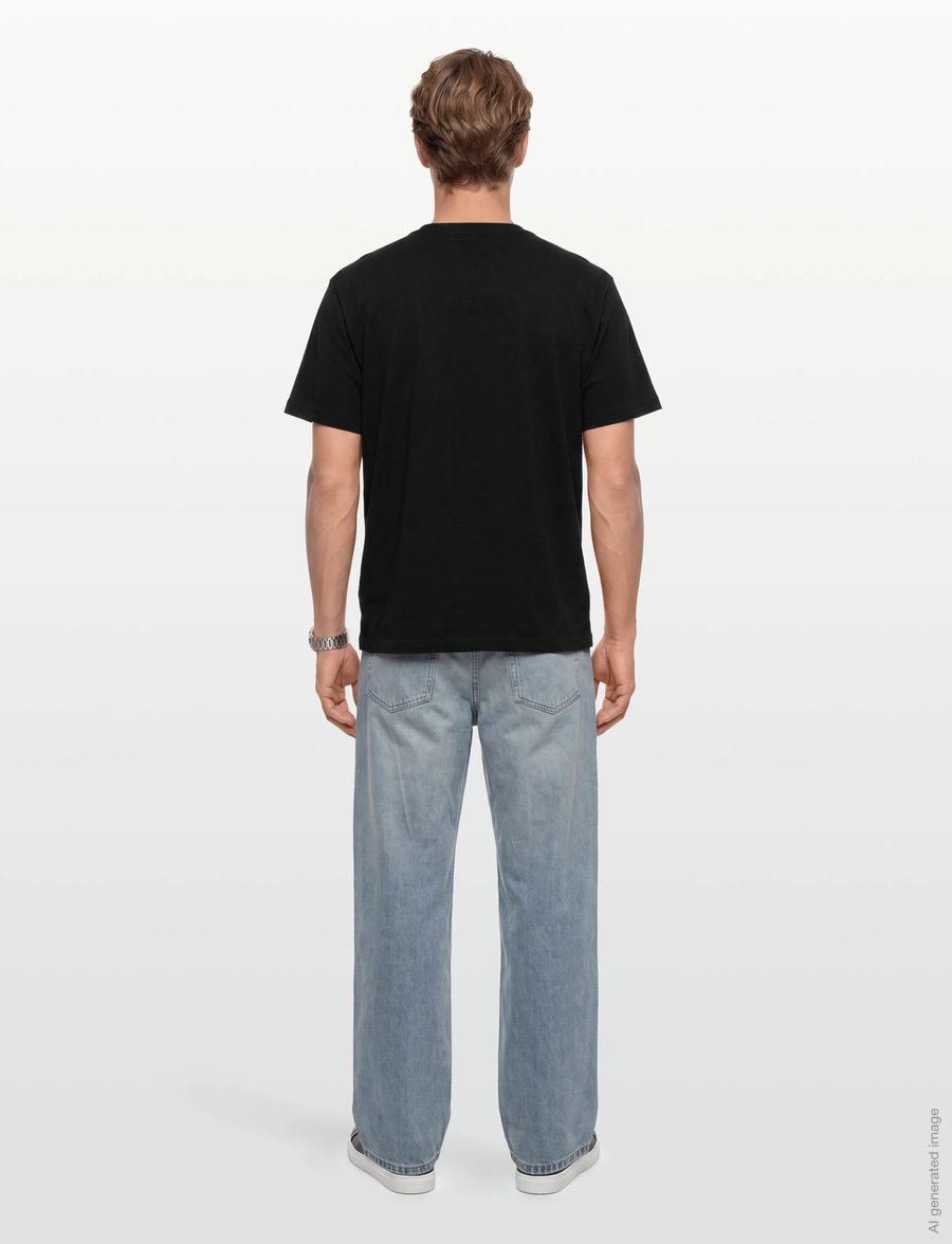 American Eagle - G SS INTL ELEVATED SET IN TEE- PC DYE + SERIOUSLY SOFT WASH - short-sleeved t-shirts - black - 4