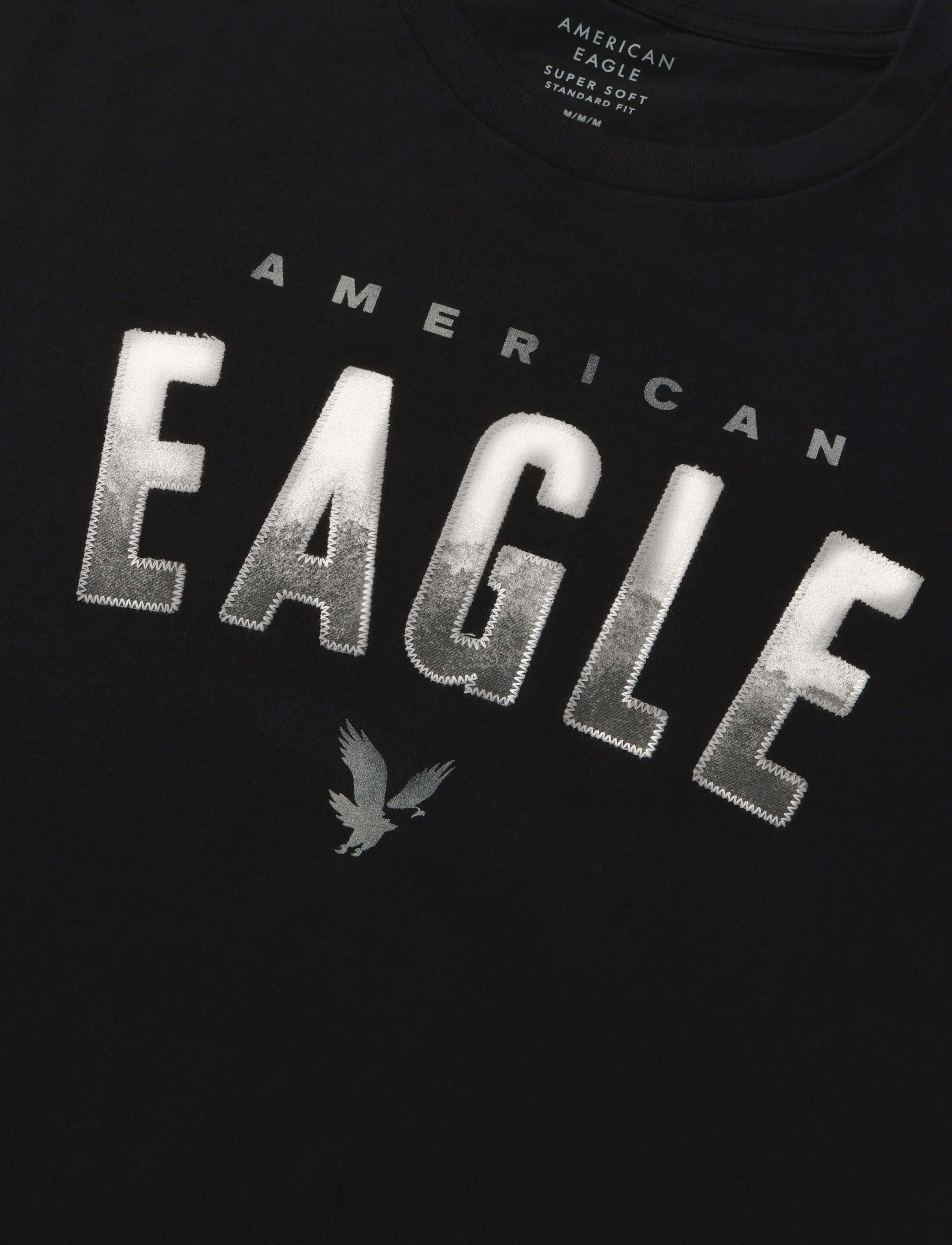 American Eagle - G SS INTL ELEVATED SET IN TEE- PC DYE + SERIOUSLY SOFT WASH - black - 2