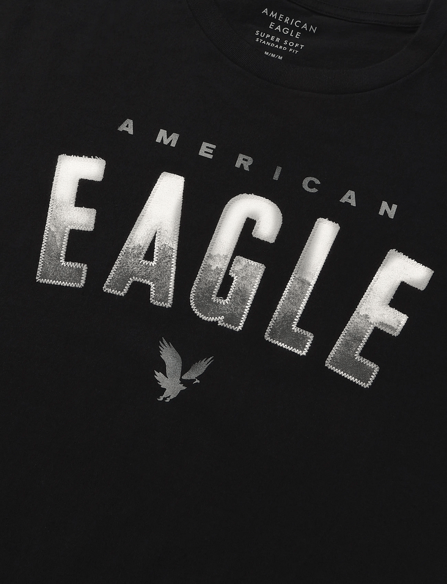 American Eagle - G SS INTL ELEVATED SET IN TEE- PC DYE + SERIOUSLY SOFT WASH - lühikeste varrukatega t-särgid - black - 2