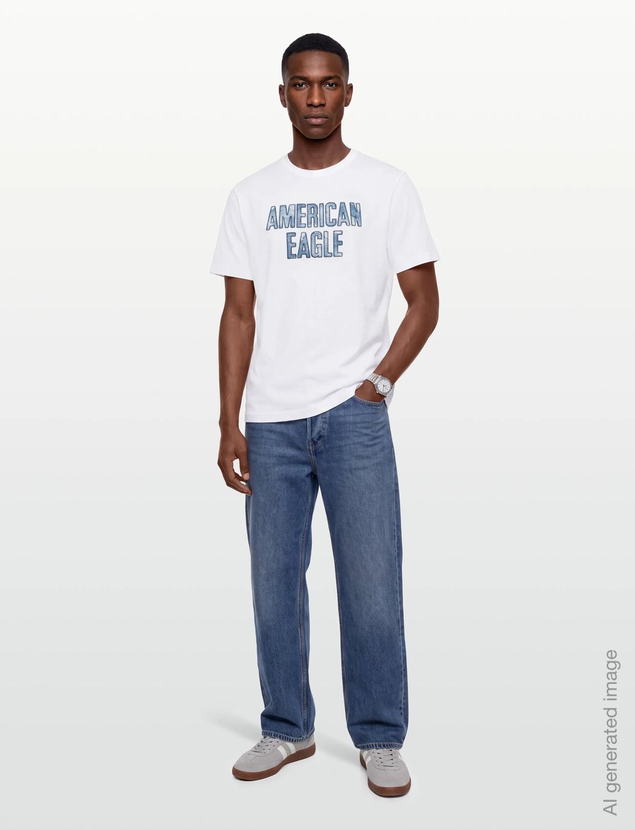 American Eagle - G SS INTL ELEVATED SET IN TEE- PC DYE + SERIOUSLY SOFT WASH - kurzärmelige t-shirts - air white - 0