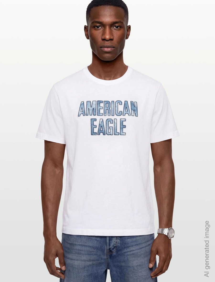 American Eagle - G SS INTL ELEVATED SET IN TEE- PC DYE + SERIOUSLY SOFT WASH - kurzärmelige t-shirts - air white - 3