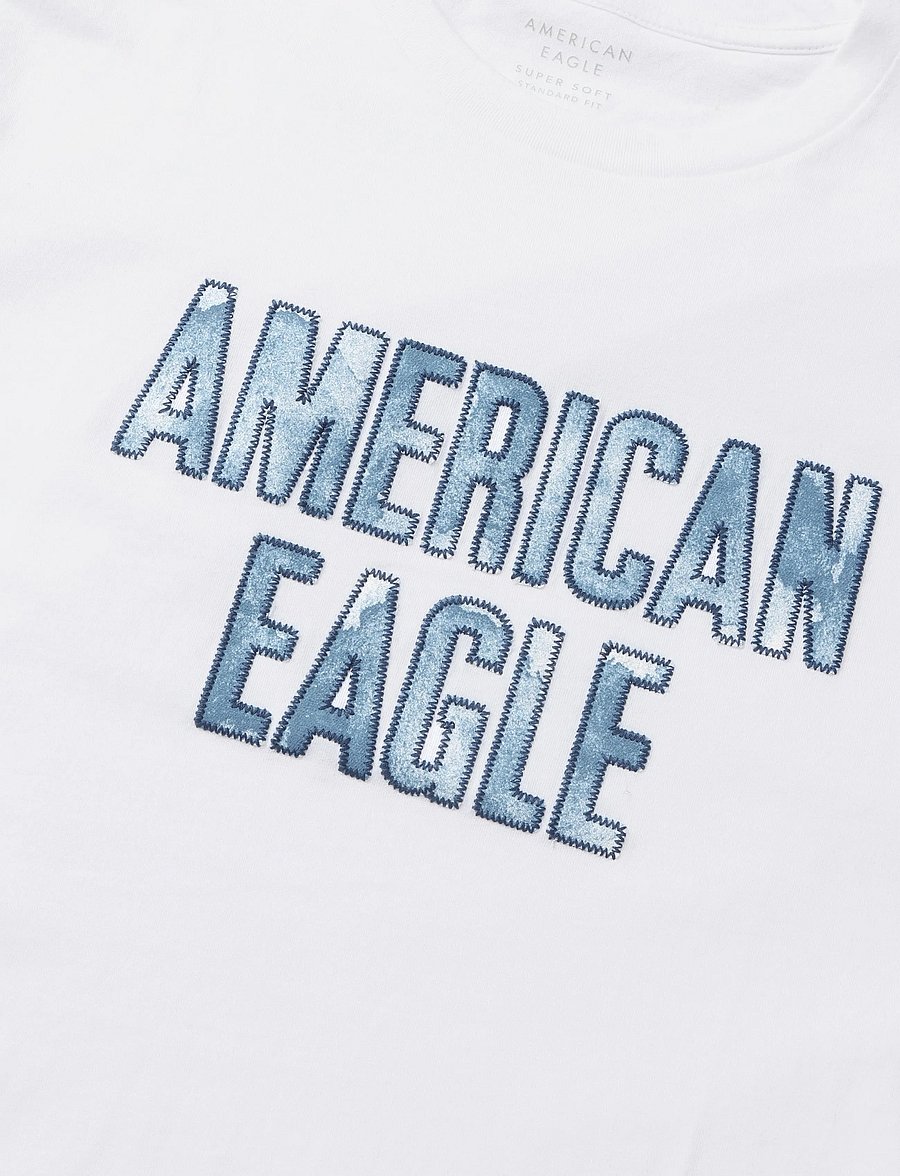 American Eagle - G SS INTL ELEVATED SET IN TEE- PC DYE + SERIOUSLY SOFT WASH - kurzärmelige t-shirts - air white - 2