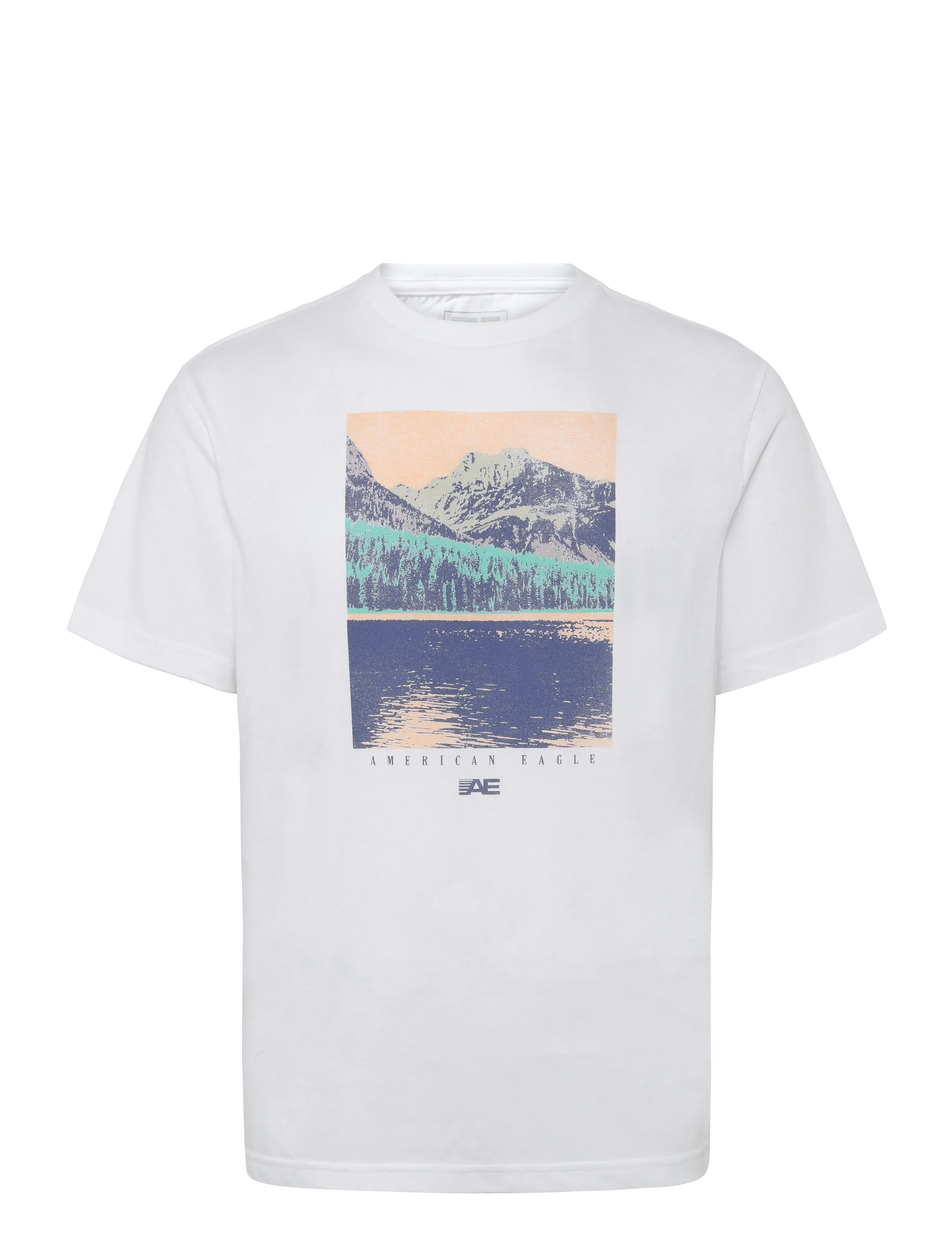 American Eagle G SS 24/7 SET IN TEE- CVC + SERIOUSLY SOFT WASH - Kläder - WHITE / white