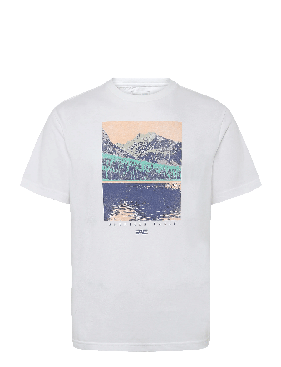 American Eagle - G SS 24/7 SET IN TEE- CVC + SERIOUSLY SOFT WASH - lühikeste varrukatega t-särgid - white - 1