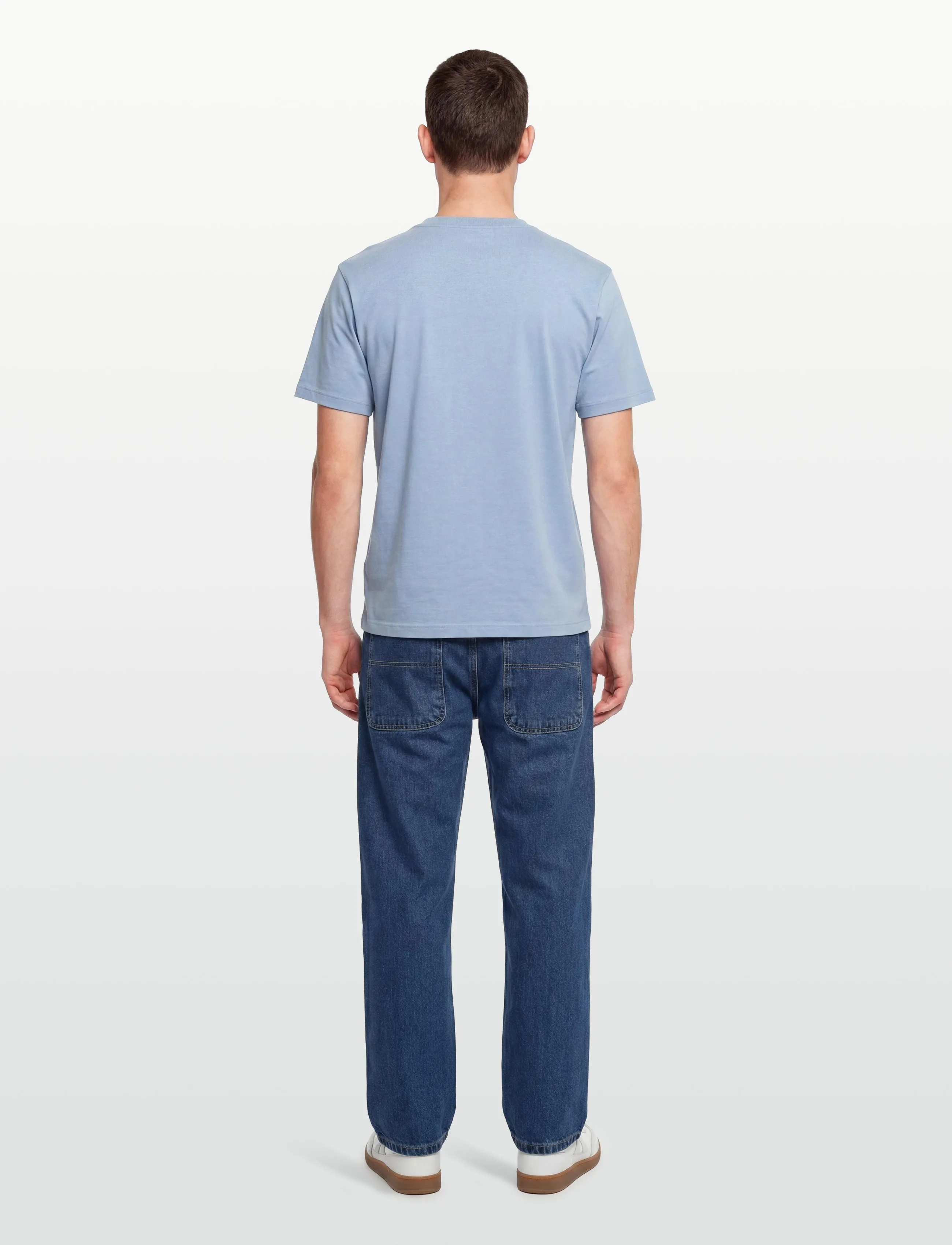 American Eagle - G SS INTL ELEVATED SET IN TEE- CVC FAUX HTHR + SERIOUSLY SOFT WASH - kortärmade t-shirts - ice blue - 4