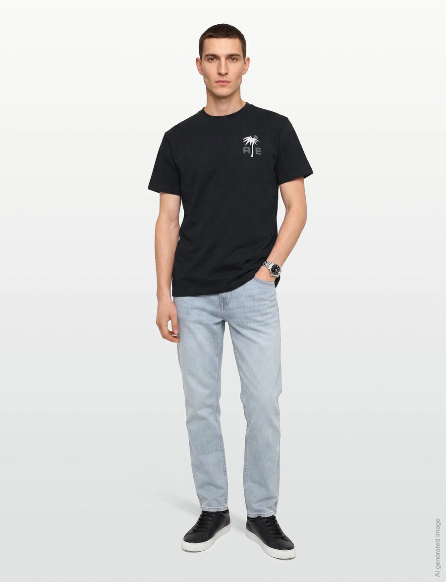 American Eagle - G SS 1 SET IN TEE- PC DYE + SERIOUSLY SOFT WASH - kurzärmelige t-shirts - black - 0