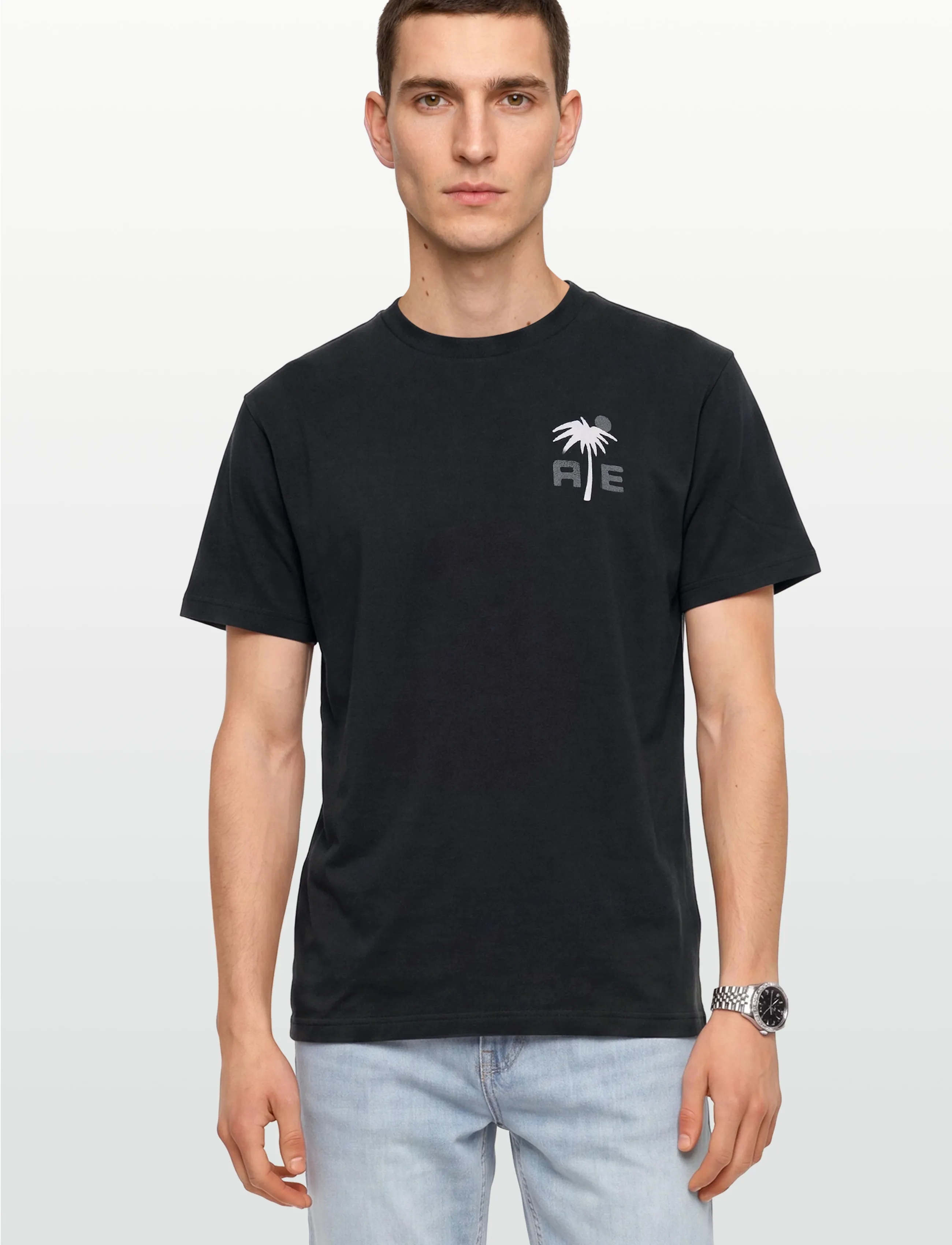 American Eagle - G SS 1 SET IN TEE- PC DYE + SERIOUSLY SOFT WASH - kurzärmelige t-shirts - black - 3