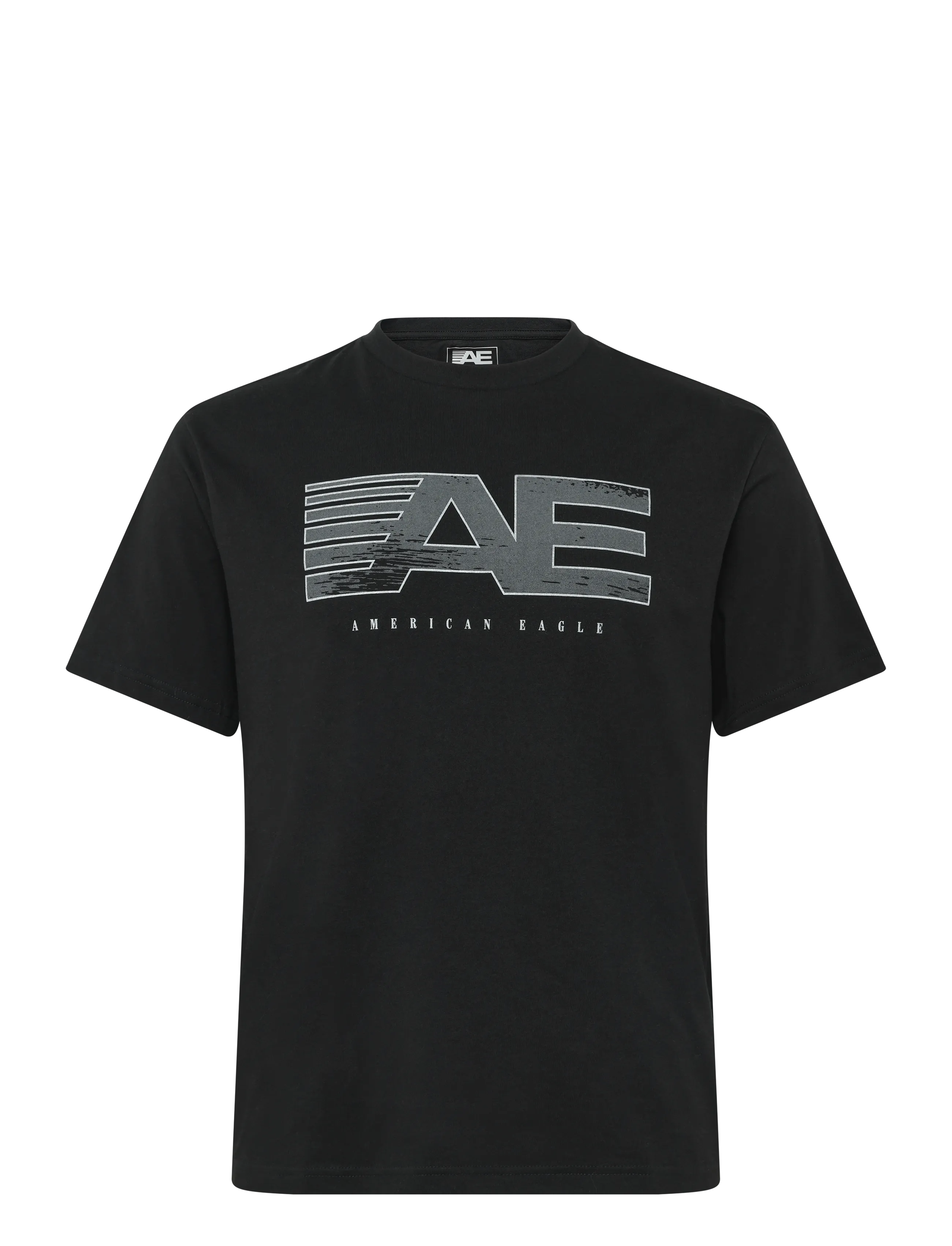 American Eagle G SS 24/7 SET IN TEE- CVC + SERIOUSLY SOFT WASH - T-shirts - BLACK / black