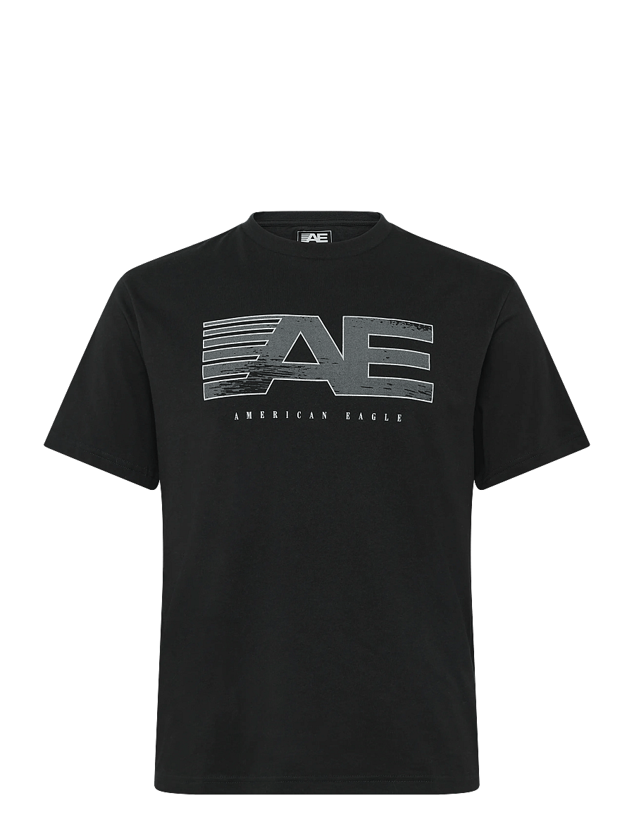 American Eagle - G SS 24/7 SET IN TEE- CVC + SERIOUSLY SOFT WASH - kurzärmelige t-shirts - black - 0
