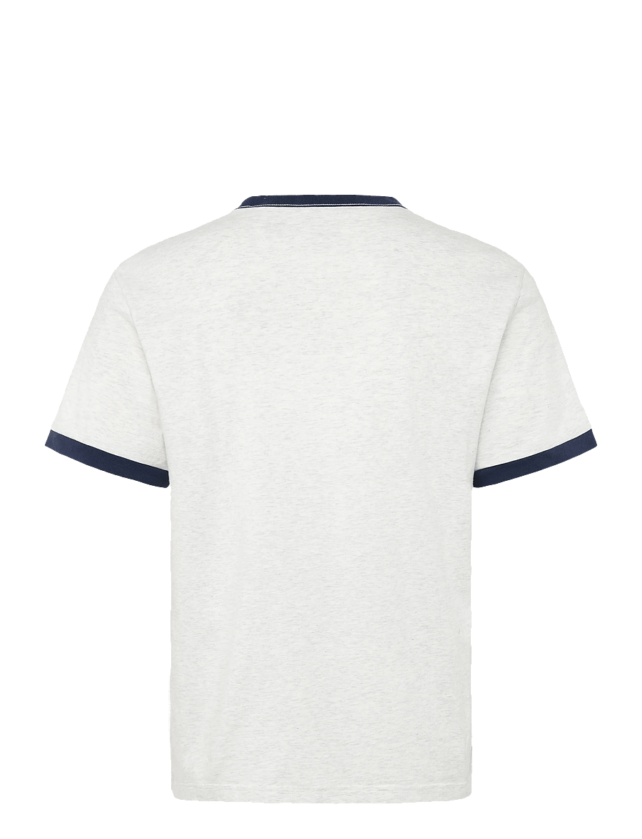 American Eagle - G SS INTL ELEVATED SET IN RINGER TEE- HTHR + SERIOUSLY SOFT WASH - kortärmade t-shirts - heather frost - 1