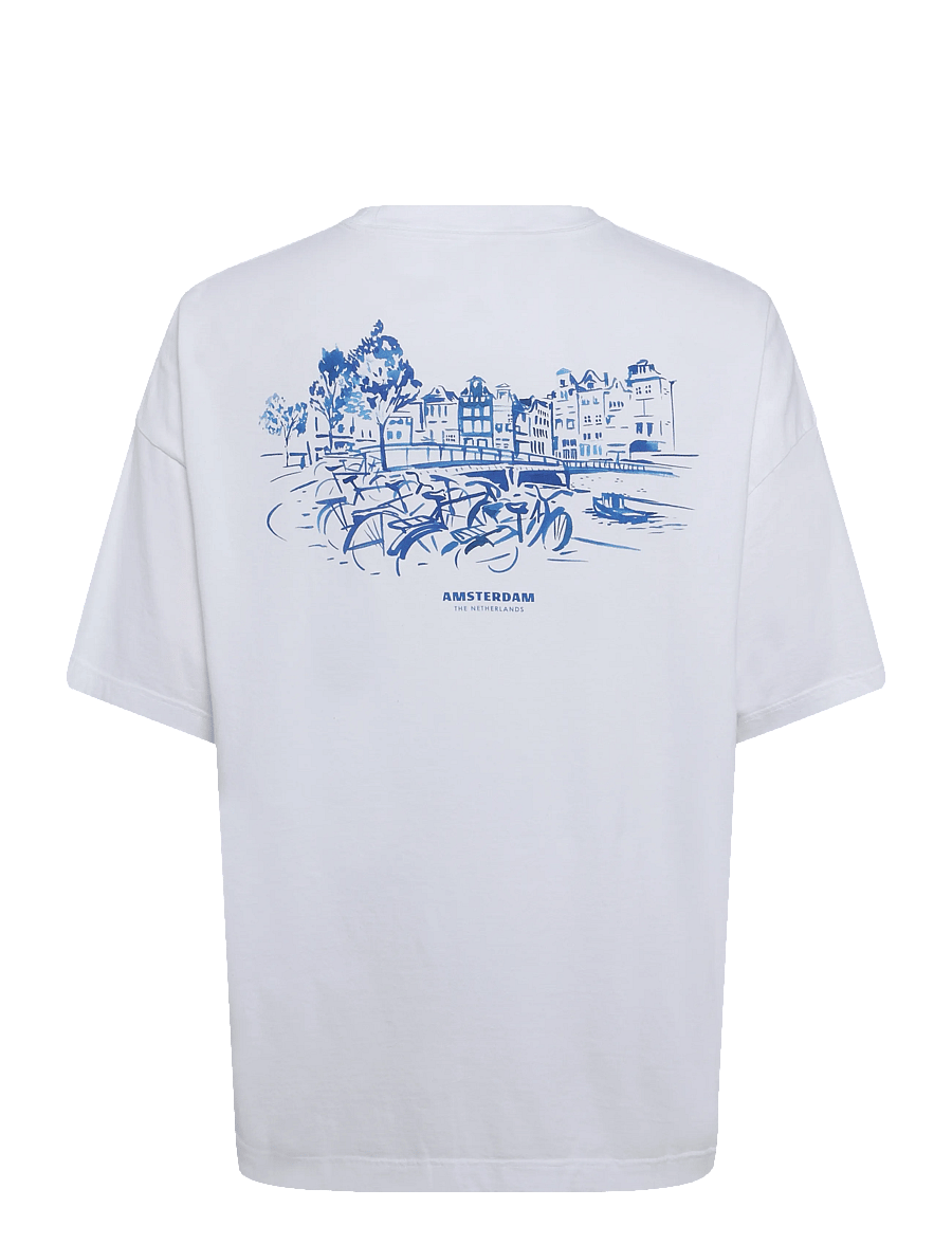 American Eagle - G - SS SET IN OVERSIZED BUTLER JSY - PC DYE + SSW - short-sleeved t-shirts - white - 1