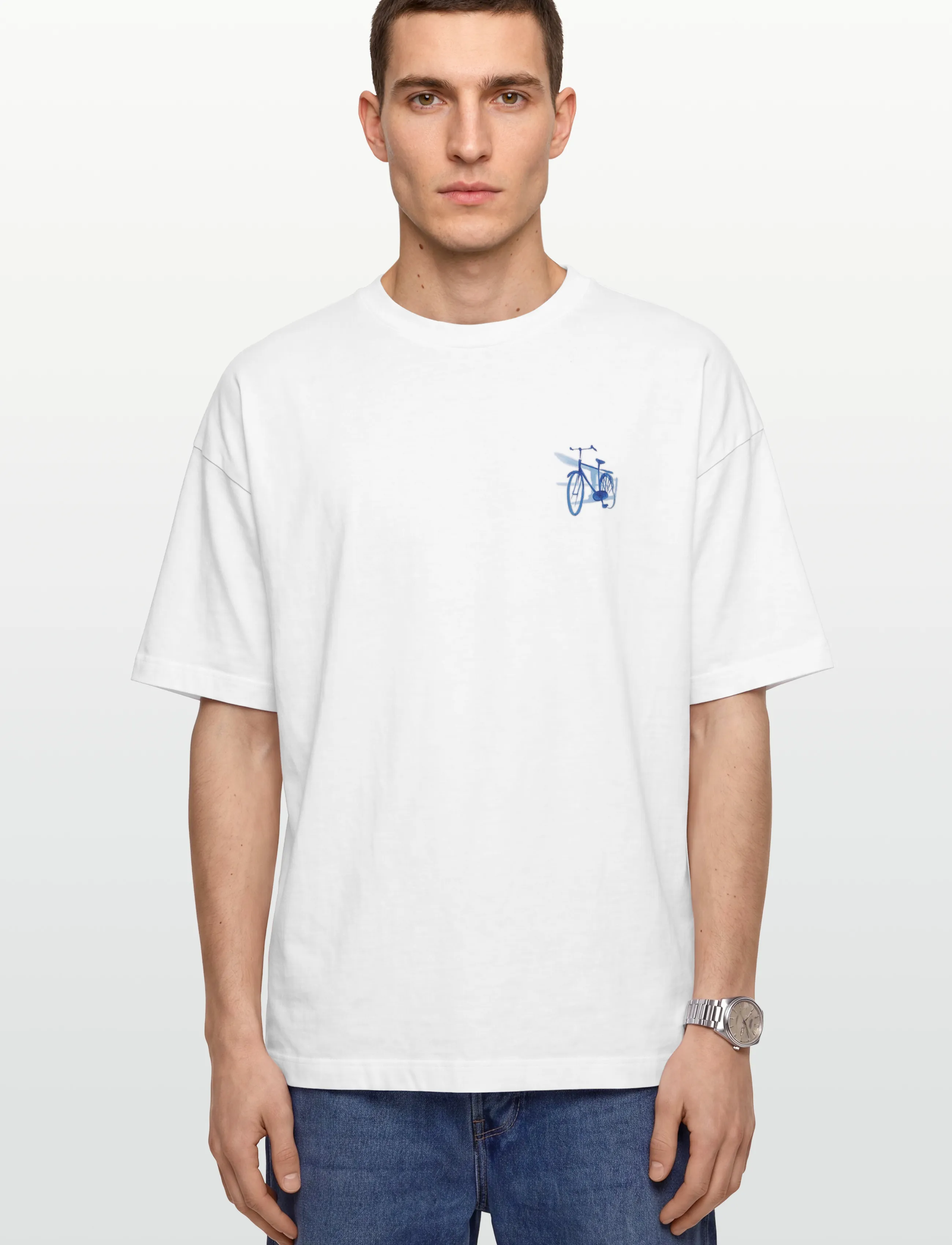 American Eagle - G - SS SET IN OVERSIZED BUTLER  JSY - PC DYE + SSW - kurzärmelige t-shirts - white - 3