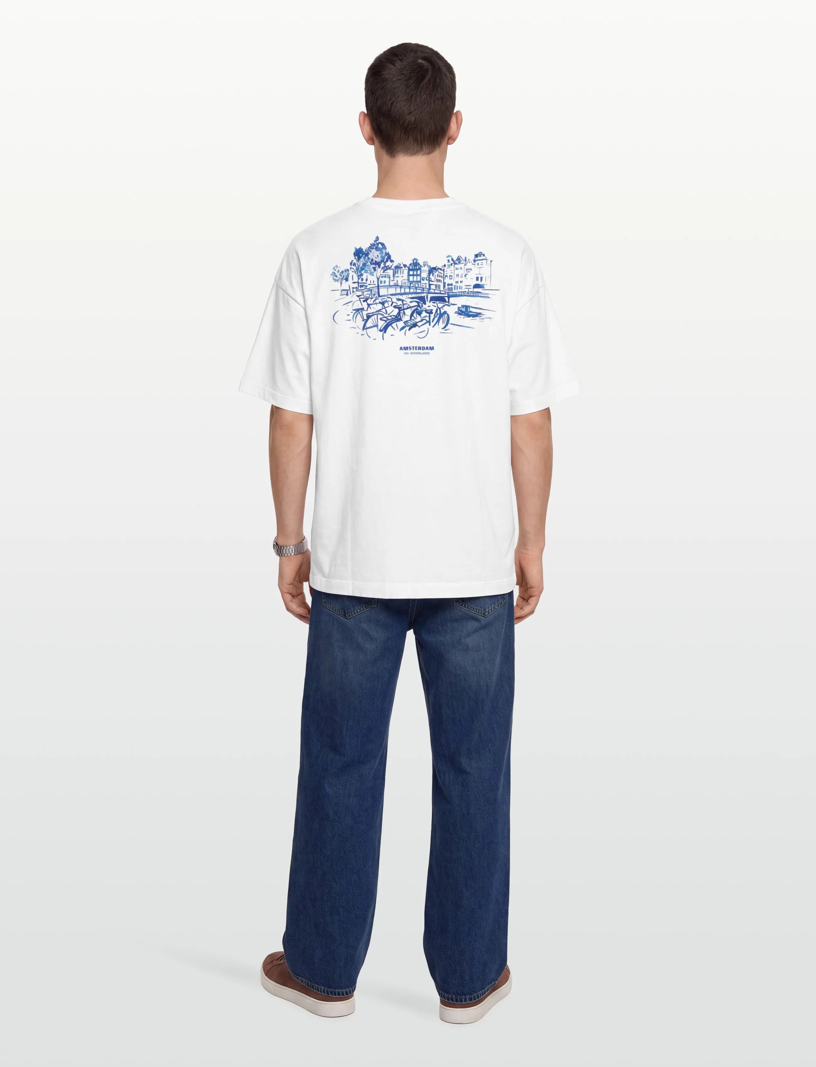 American Eagle - G - SS SET IN OVERSIZED BUTLER  JSY - PC DYE + SSW - kurzärmelige t-shirts - white - 4