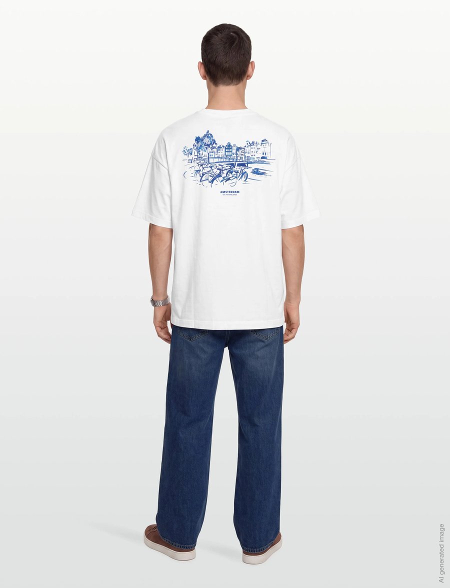 American Eagle - G - SS SET IN OVERSIZED BUTLER JSY - PC DYE + SSW - kurzärmelige t-shirts - white - 4