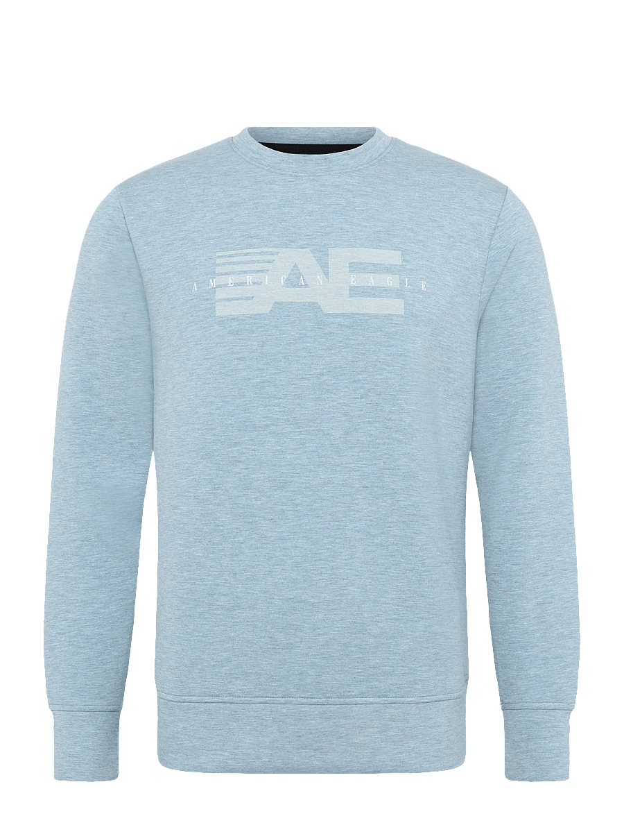 American Eagle - 2264 INTL HEATHER MANCHEGO CREW - sweatshirts - sky blue - 1