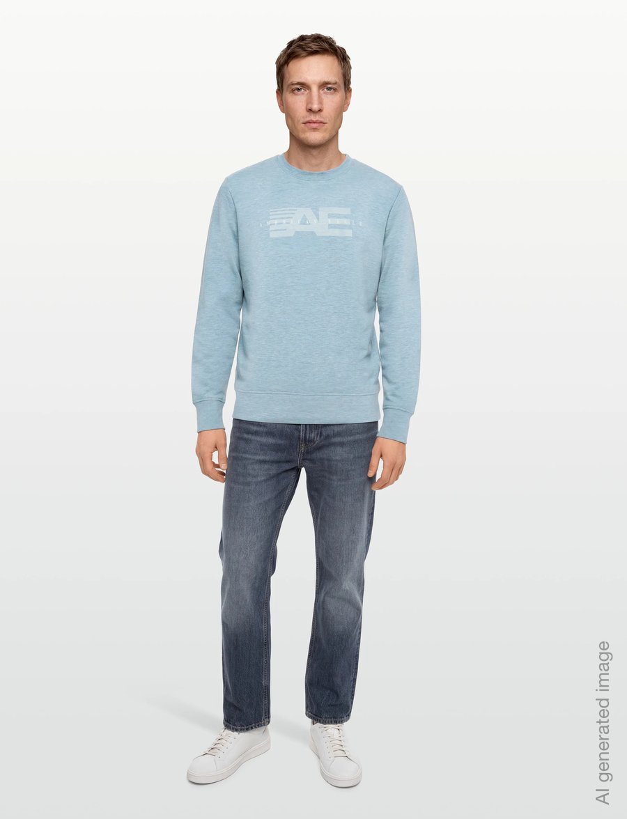 American Eagle - 2264 INTL HEATHER MANCHEGO CREW - sweatshirts - sky blue - 0