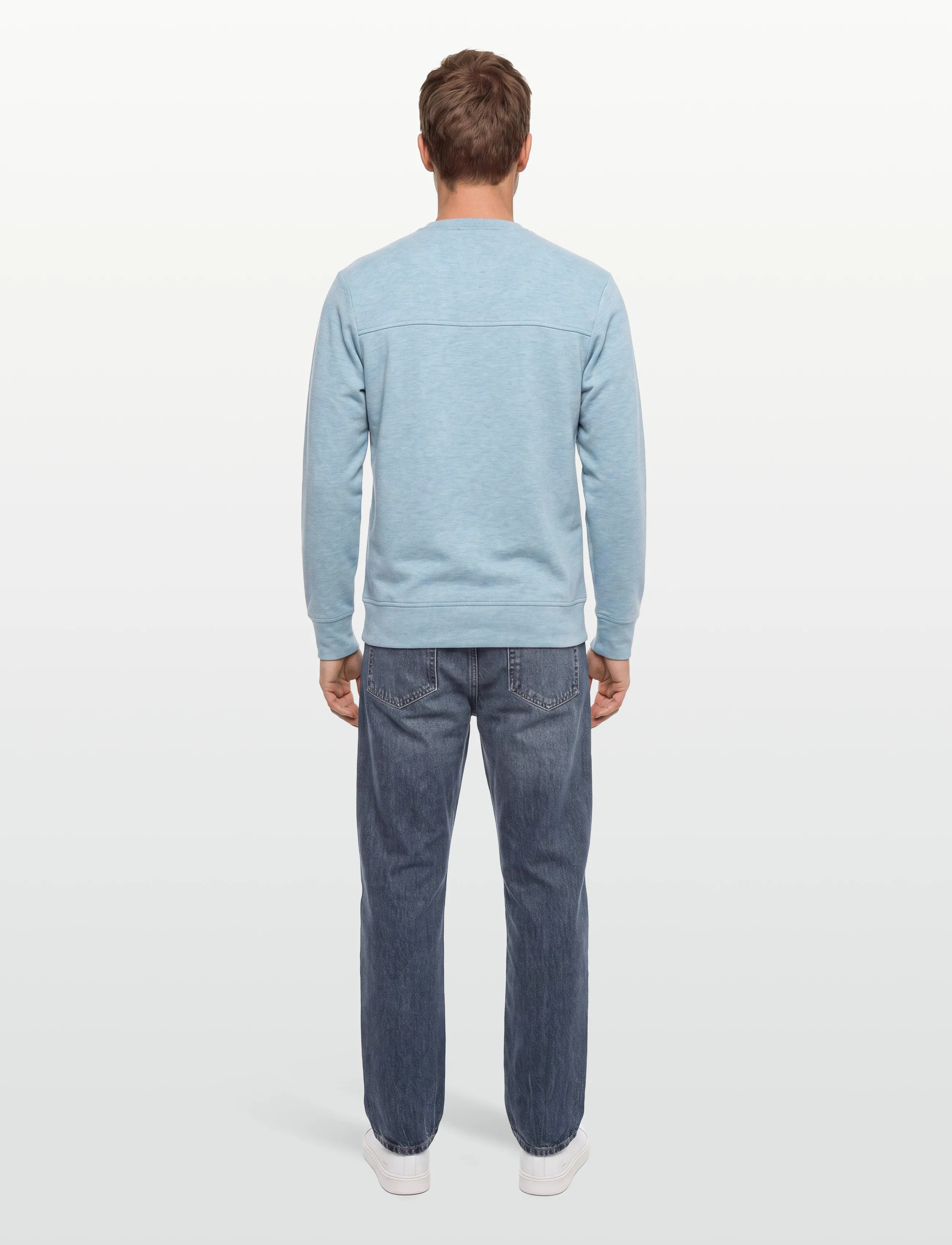 American Eagle - 2264 INTL HEATHER MANCHEGO CREW - sweatshirts - sky blue - 4