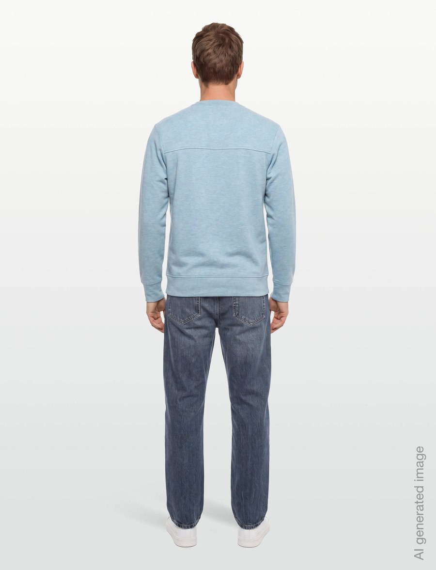 American Eagle - 2264 INTL HEATHER MANCHEGO CREW - sweatshirts - sky blue - 4